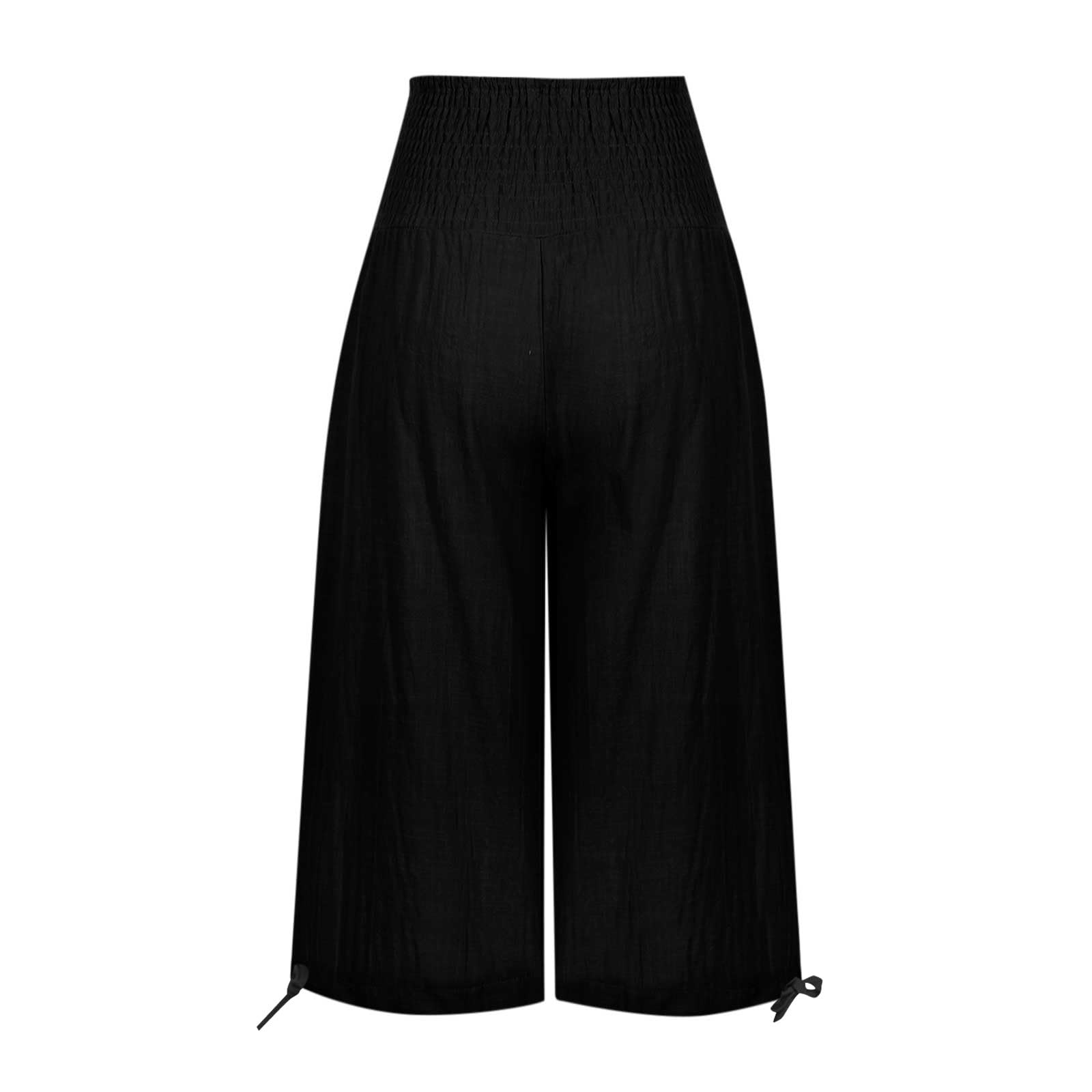 Women's Cotton Linen High Waist Wide Leg Shorts for Summer | Casual & Beach Wear