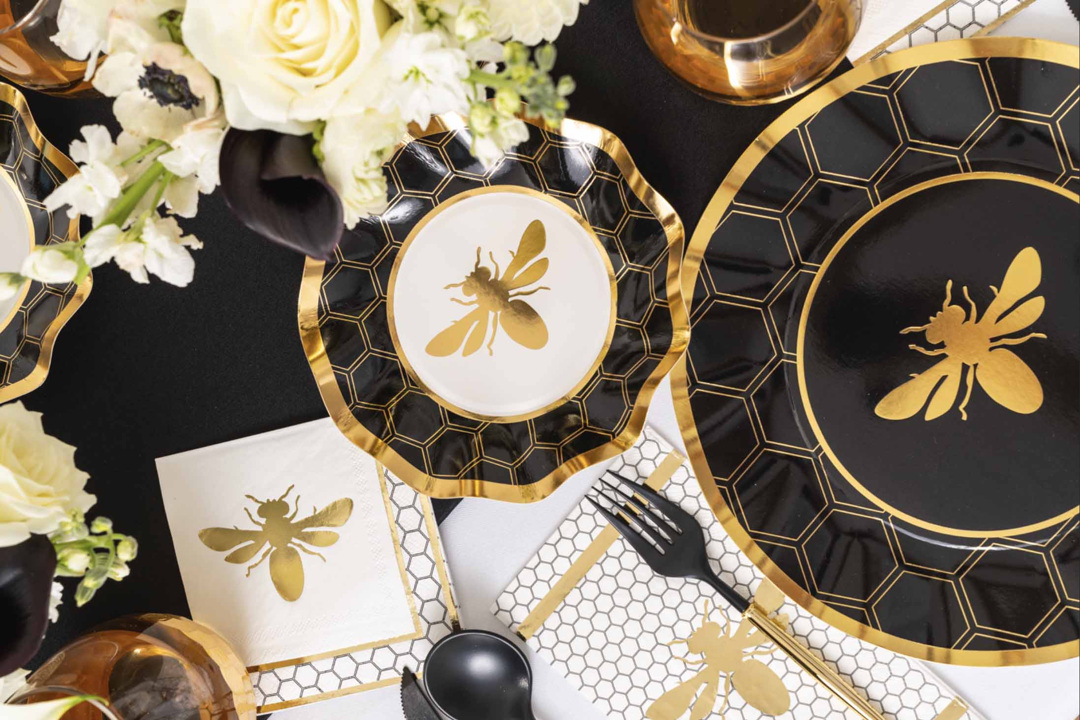 Premium Honeybee Themed Table Decor Set - Elegant Dining & Party Centerpiece for Weddings, Events & Home Decor