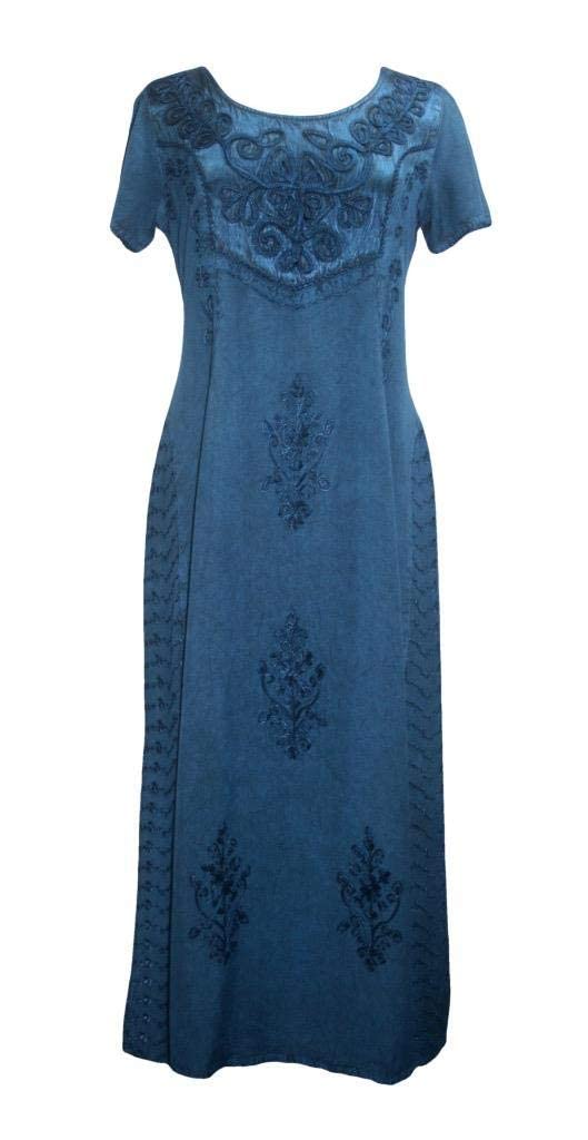 Agan Traders Women's 2025 Spring Sleeveless Maxi Dress - Floral Embroidered Long Sun Dress Gown for Beach, Wedding & Summer Vacation