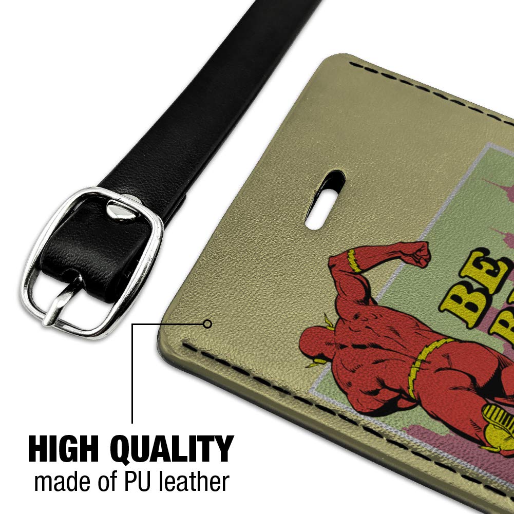 High-Quality Rectangle Leather Luggage Tag - Durable Suitcase ID Card Holder for Travel | Perfect for Carry-On Bags, Backpacks & Business Trips