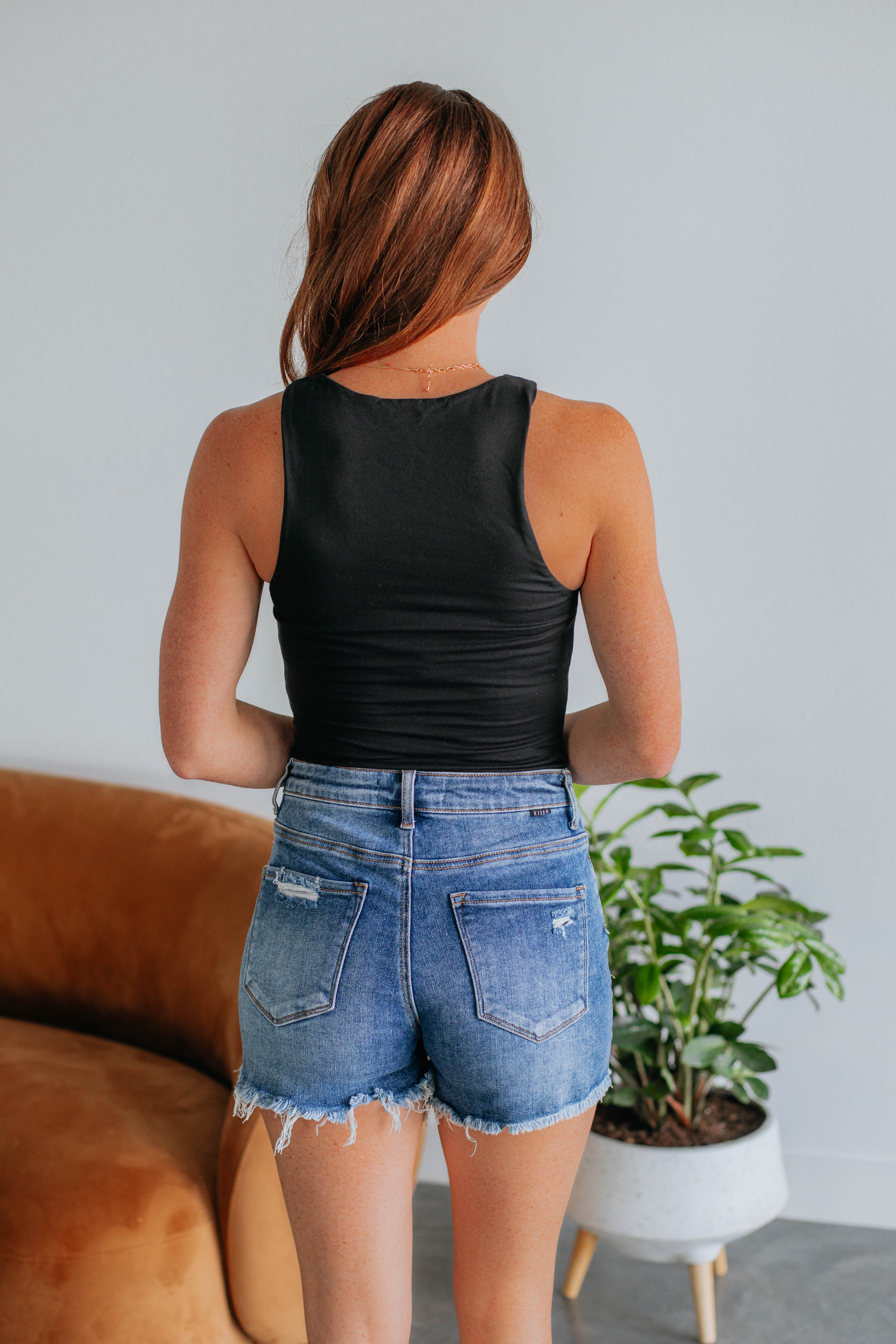 Devyn Basic Bodysuit for Women - Soft Stretchy Seamless Black Bodysuit Top | Perfect for Layering, Casual Wear & Everyday Outfits