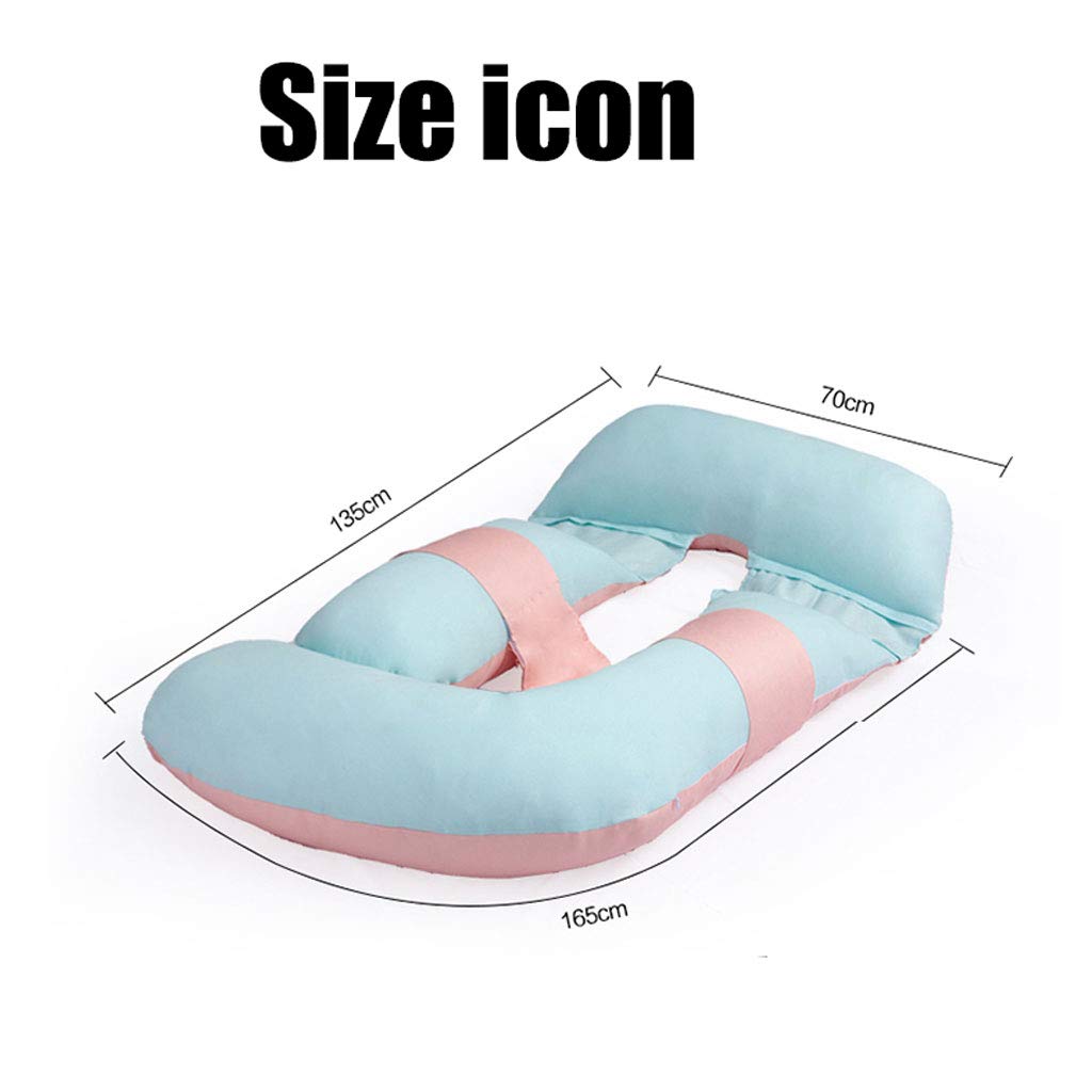 Premium Long-Staple Cotton Maternity Pillow - G-Shape Full Body Support for Pregnancy & Nursing, Detachable 165cm Back Bolster - Perfect for Side Sleeping, Back Pain Relief & Comfortable Breastfeeding