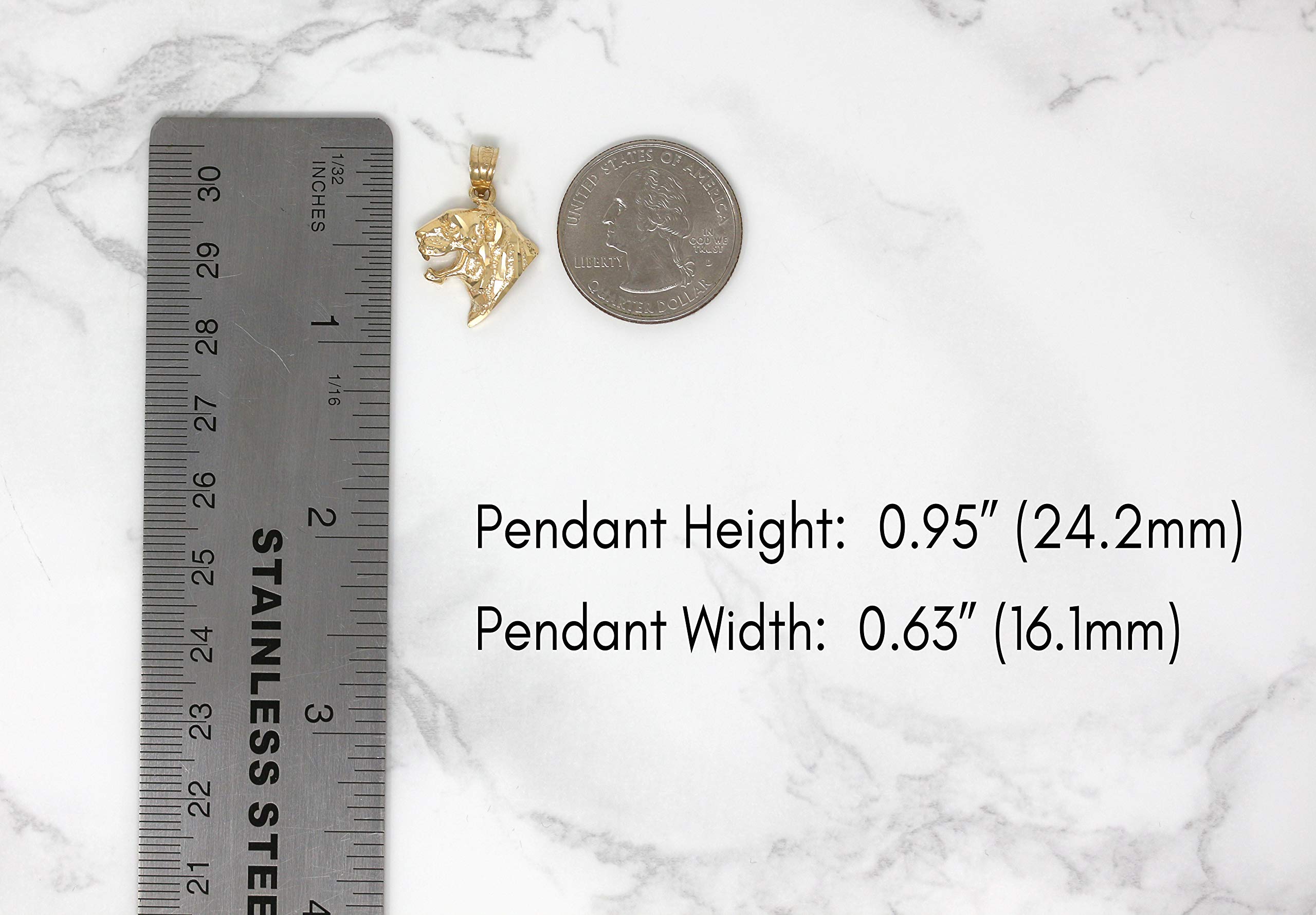 14K Gold Tiger Head Charm Pendant Necklace for Women - Elegant Animal Jewelry Gift for Birthday, Anniversary & Special Occasions
