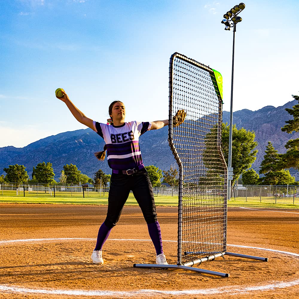 Skywalker Sports 7ft x 5ft Baseball & Softball Pitching Screen - Heavy Duty Black UV Treated Net with Steel Frame - Perfect for Batting Practice, Pitching Drills & Training Sessions (Indoor/Outdoor Use)