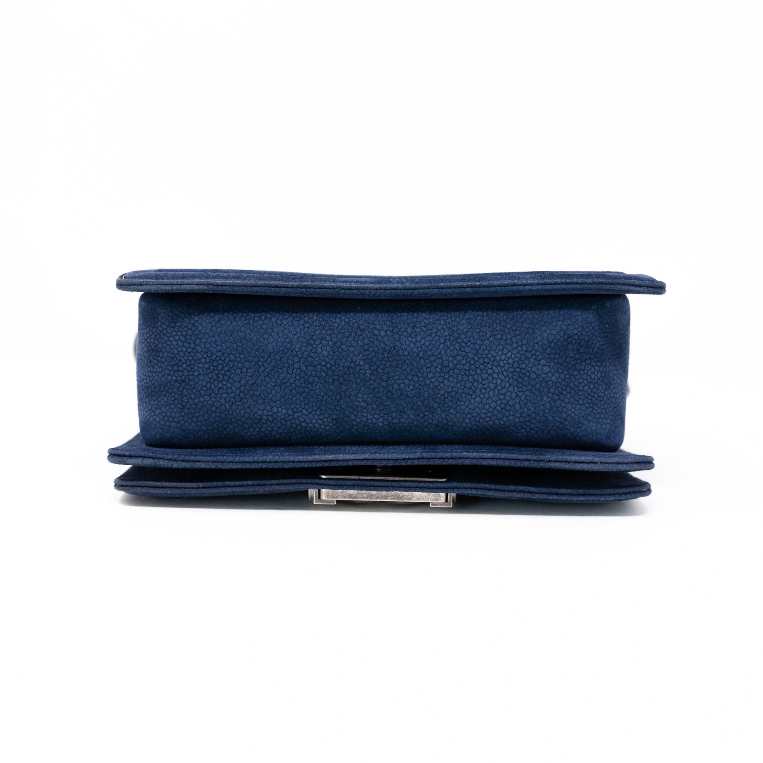 Chanel Blue Suede Small Boy Bag - Luxury Crossbody Handbag for Women | Perfect for Date Night, Parties & Special Occasions