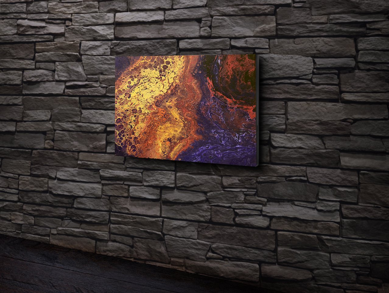 Premium Bronze Foam Acrylic Painting on Stretched Canvas - Unframed Wall Art for Living Room, Bedroom & Office Decor