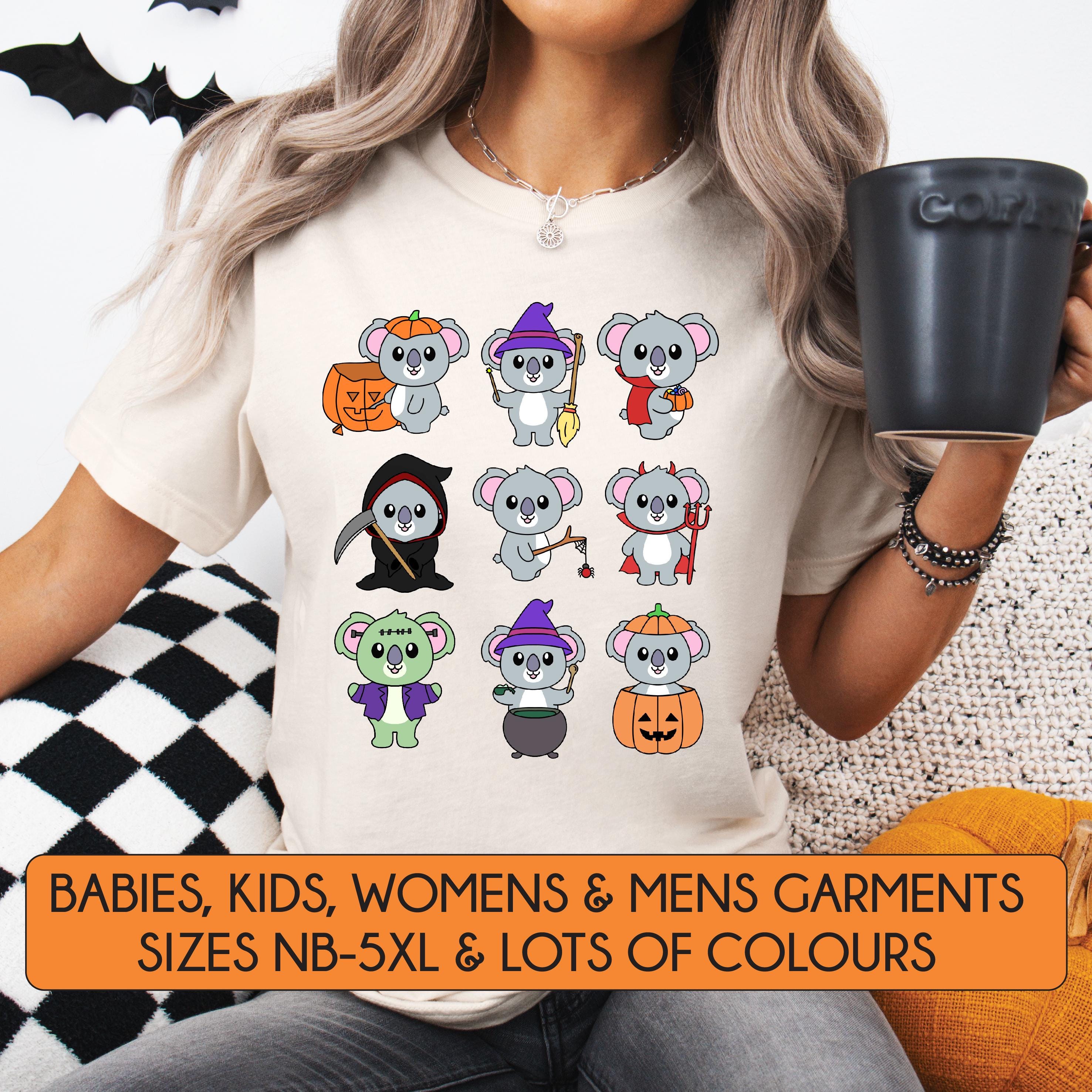 Halloween Koalas T-Shirt - Funny Cute Koala Graphic Tee for Men & Women | Multiple Colors Available | Perfect for Halloween Costumes, Parties & Gifts