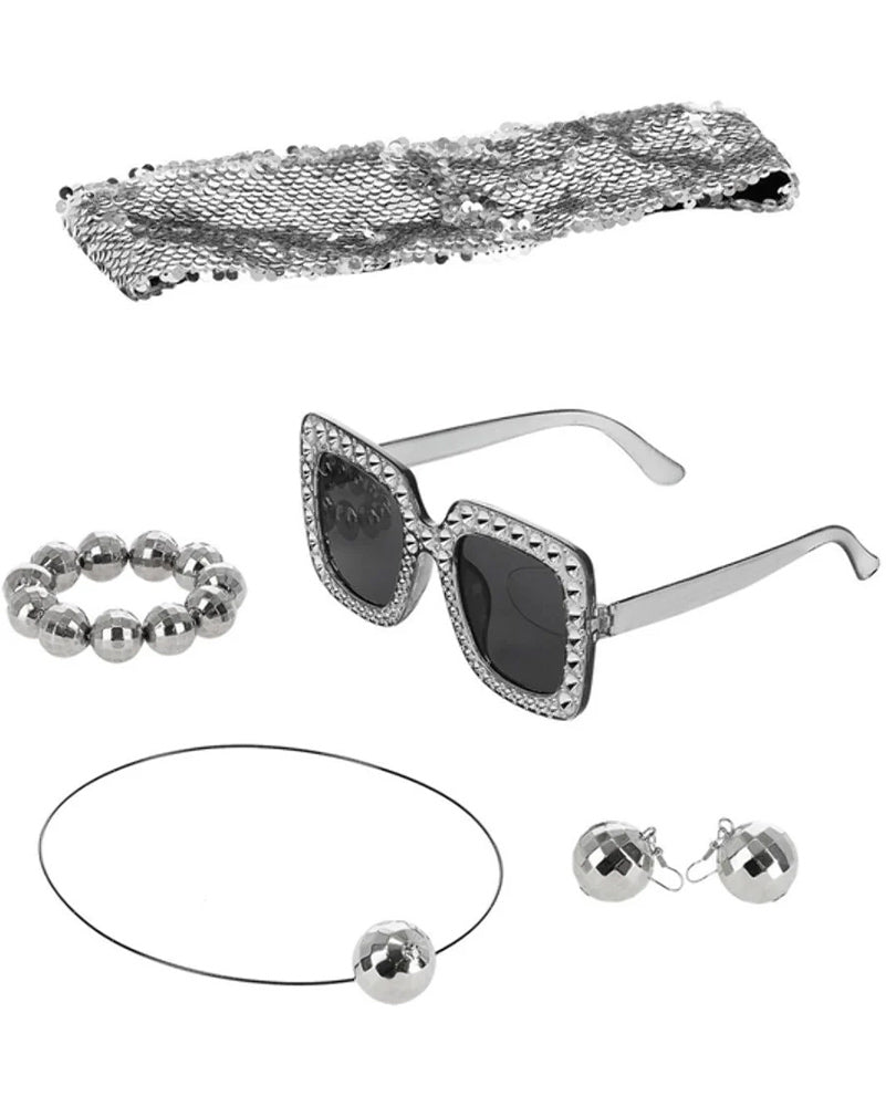 70s Disco Ball Jewelry Making Kit - DIY Retro Beaded Necklace & Bracelet Set for Women - Perfect for Parties, Costumes & Vintage Fashion Lovers