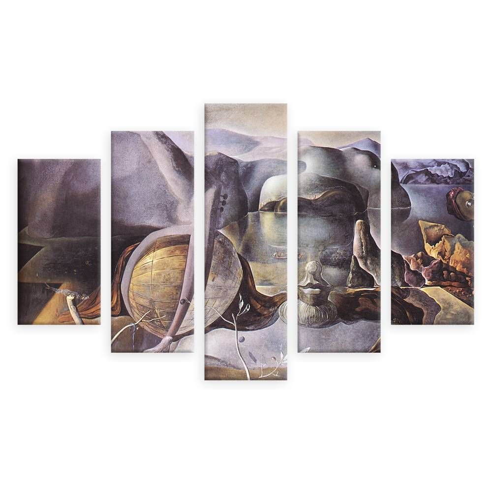 Salvador Dali The Endless Enigma 5-Panel Wall Art Print | 42x28 Inch Fine Art Photo Paper Poster (Rolled) | Modern Home Decor for Living Room, Bedroom or Nursery | HD Reproduction Surrealist Painting