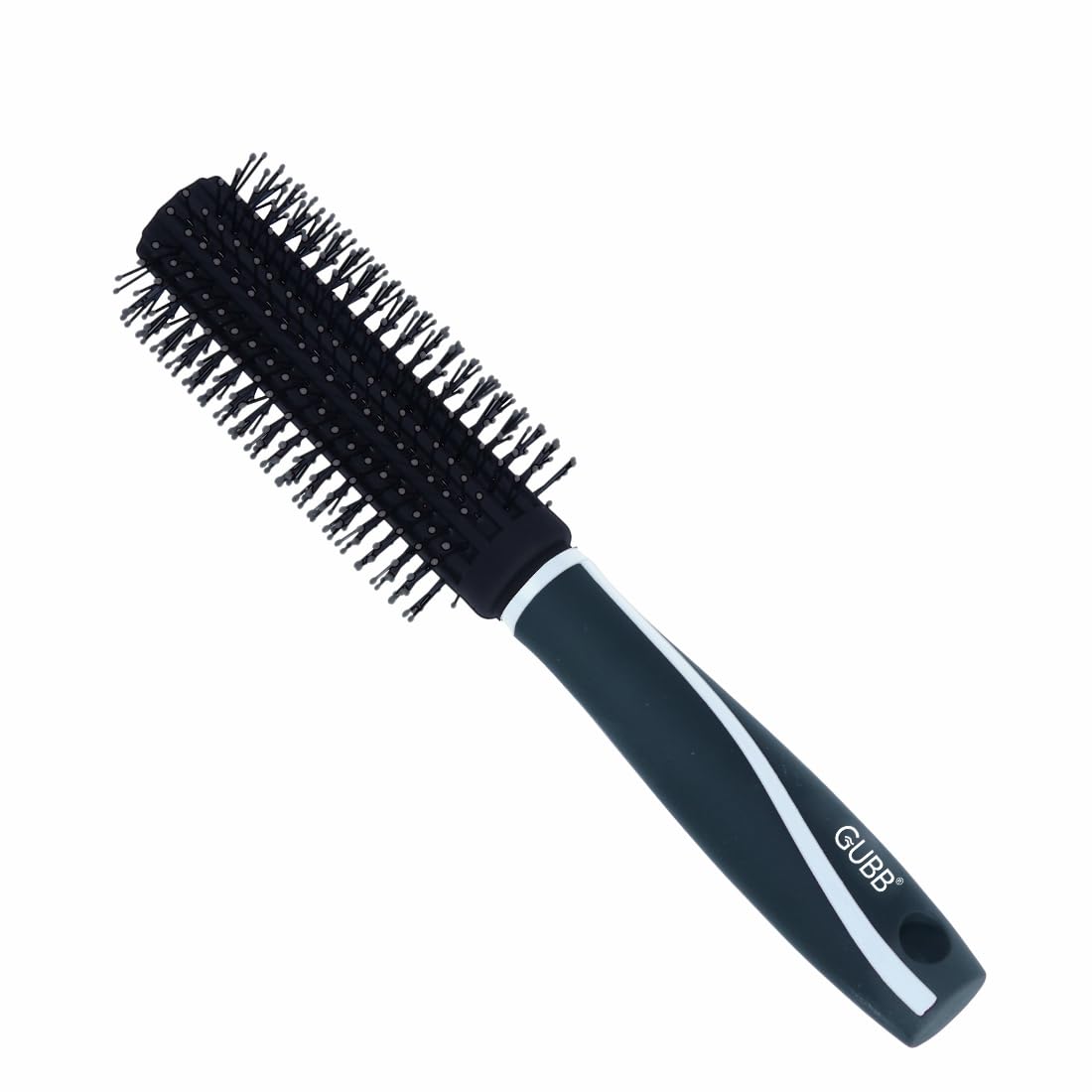 GUBB Vogue Round Hair Brush for Blow Drying, Curls & Volume - Premium Nylon Bristles for All Hair Types (Women & Men) - Lightweight Styling Brush for Wet & Dry Hair - Perfect for Salon, Home & Travel Use