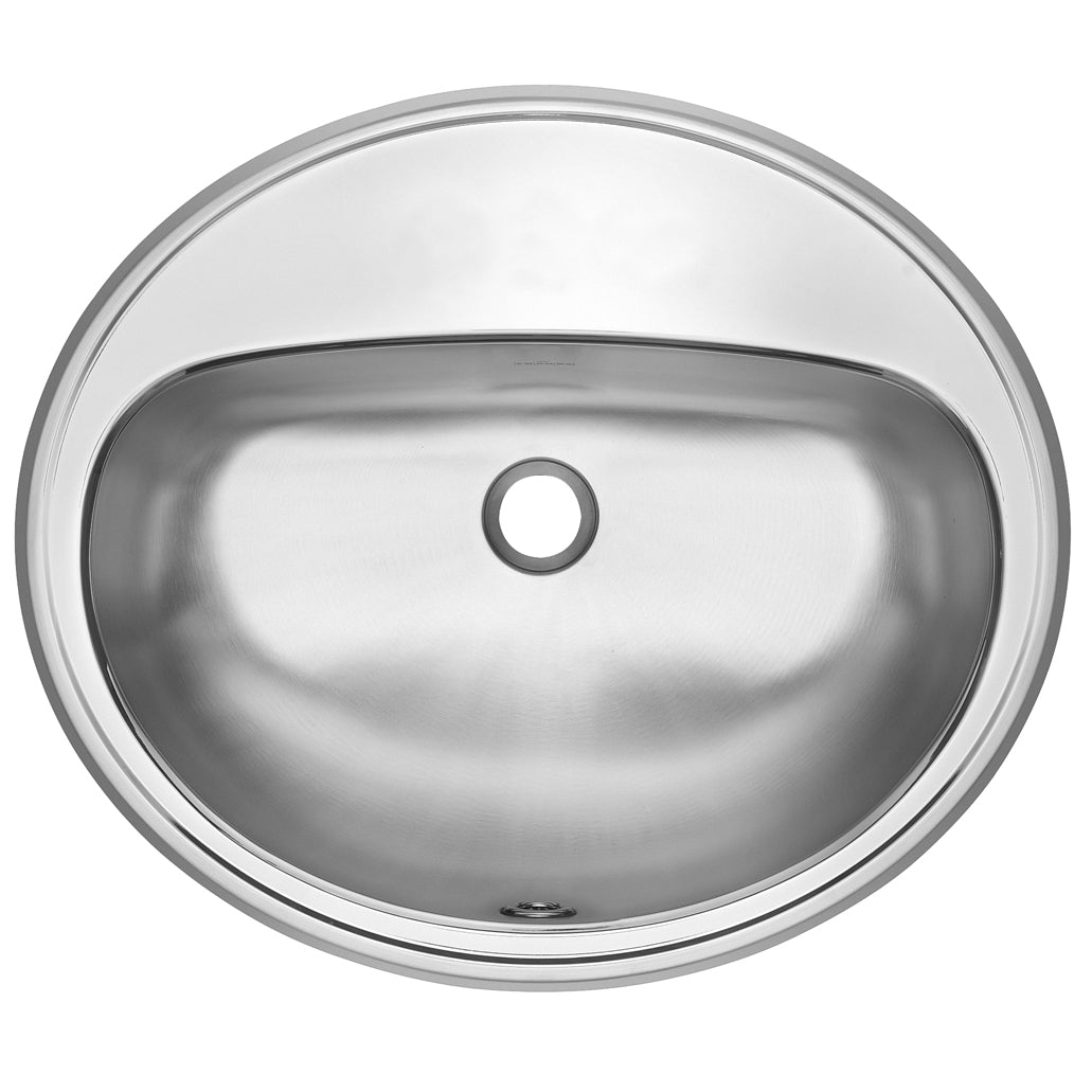 Premium 3-Hole Drop-In Bathroom Sink - Stainless Steel OV1619 6 3