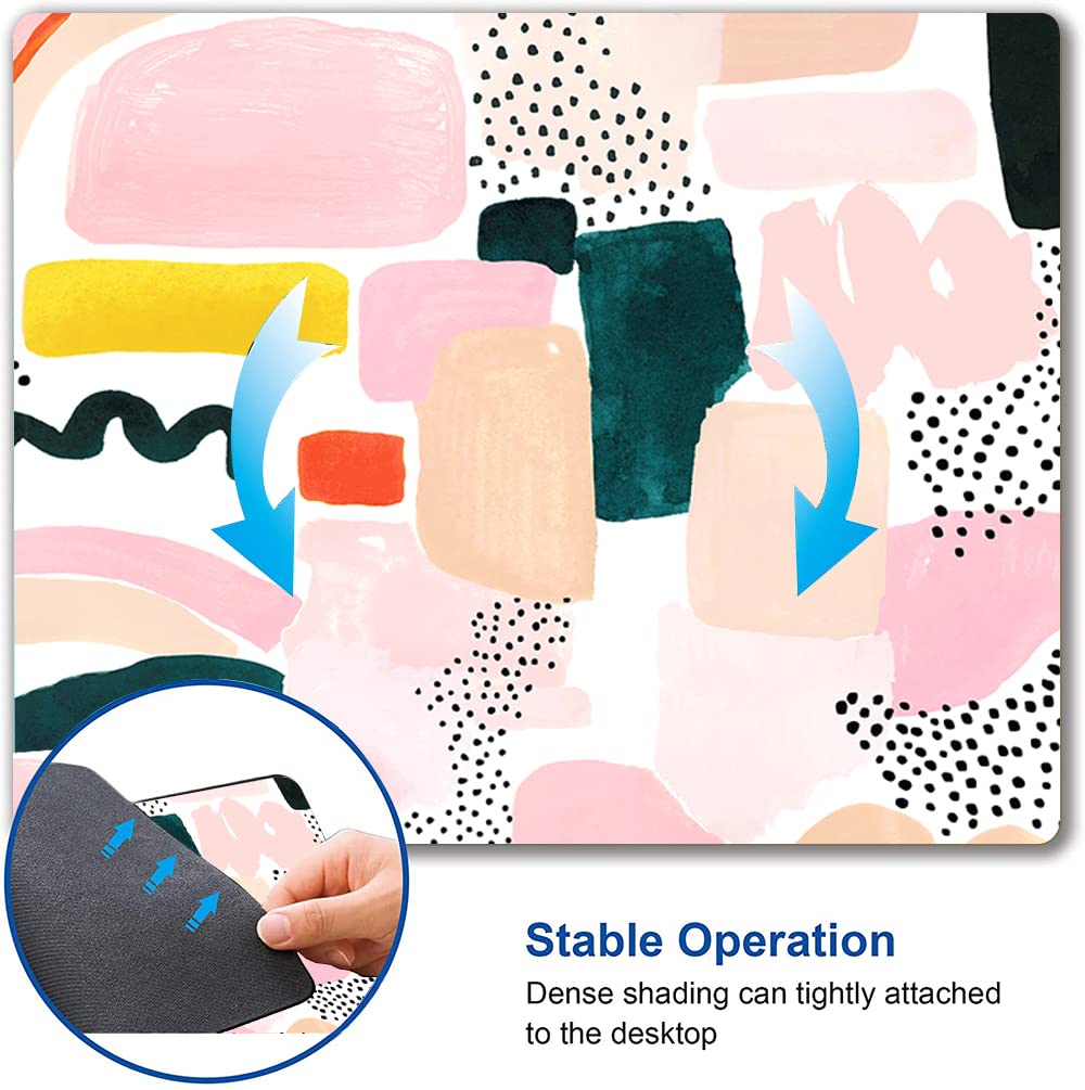 Abstract Graphic Design Mouse Pad - Non-Slip Rubber Base Washable Square Cloth Mousepad for Office Laptop & Wireless Mouse - Perfect for Home Office, Gaming & Work Desk Accessories