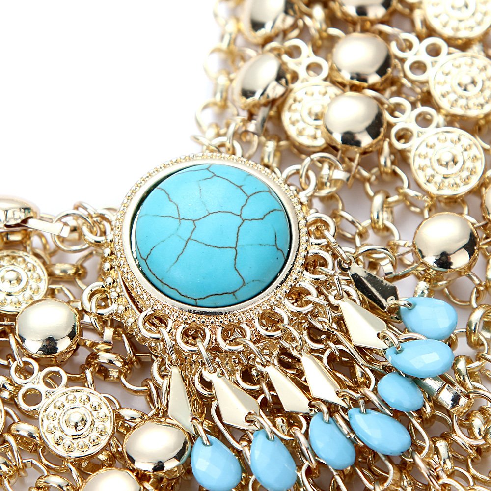 Boho Statement Tassel Pendant Necklace for Women - Elegant Layering Chain Jewelry with Beaded Details | Perfect for Casual Outfits, Festivals, and Boho Chic Style