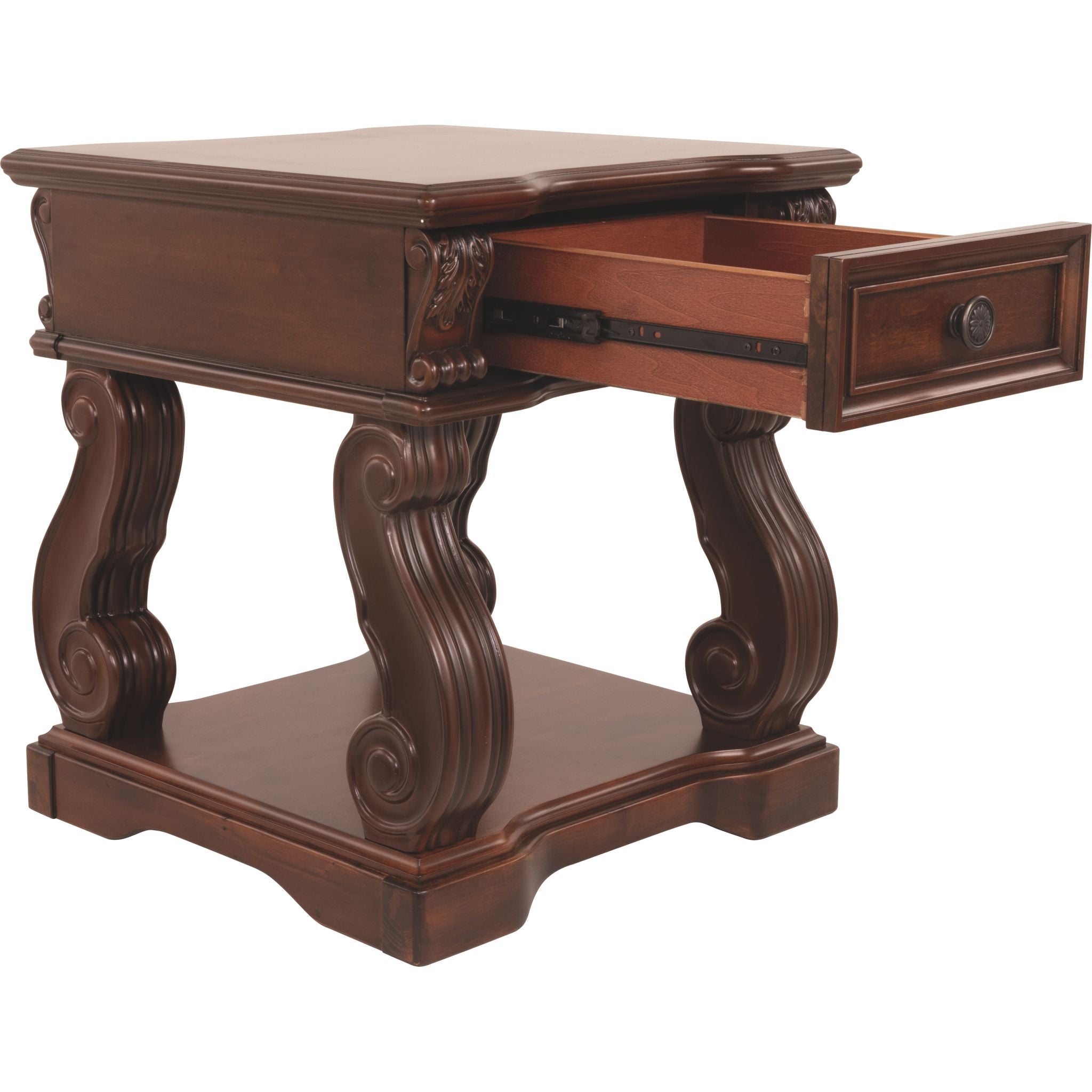 Alymere Rustic Brown End Table - Small Side Table for Living Room, Bedroom, or Office - Perfect for Coffee, Books, and Decor