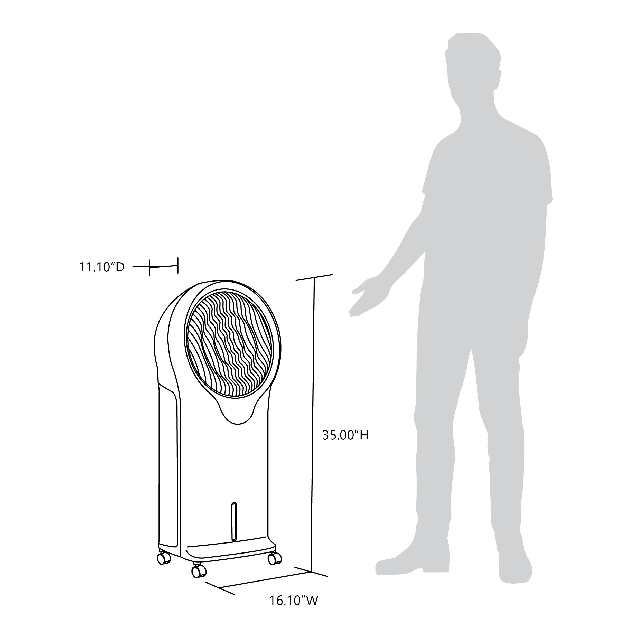 Newair® 470 CFM Evaporative Air Cooler & Portable Cooling Fan - White | Perfect for Home, Office, and Outdoor Use