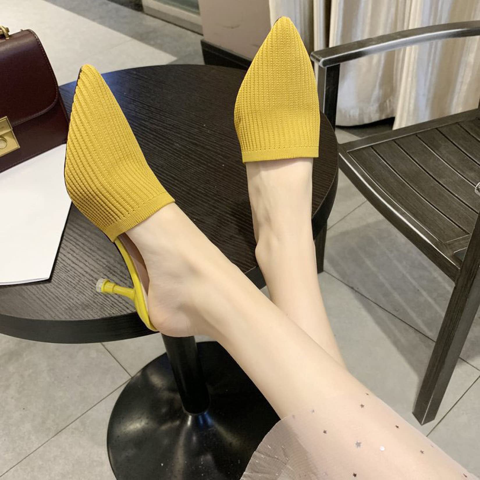Women's Pointed Toe Mule Shoes - Lightweight Slip-On Kitten Heel Backless Slippers for Women | Comfortable Casual Outdoor & Indoor House Shoes for Walking, Office, and Relaxing