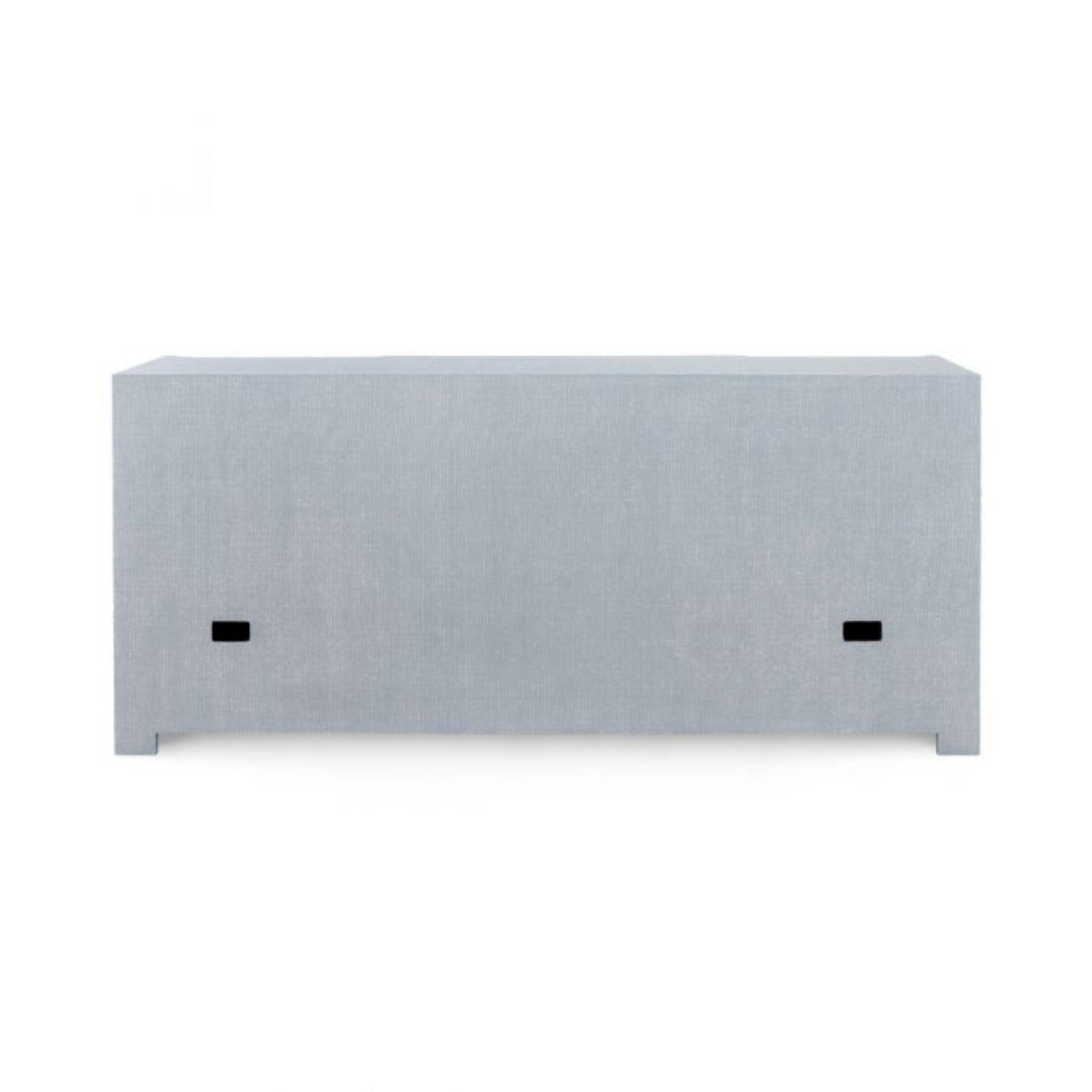 Audrey Media Cabinet - Washed Winter Gray Finish with Custom Pull Options - Perfect for Living Room, Bedroom & Home Theater Storage