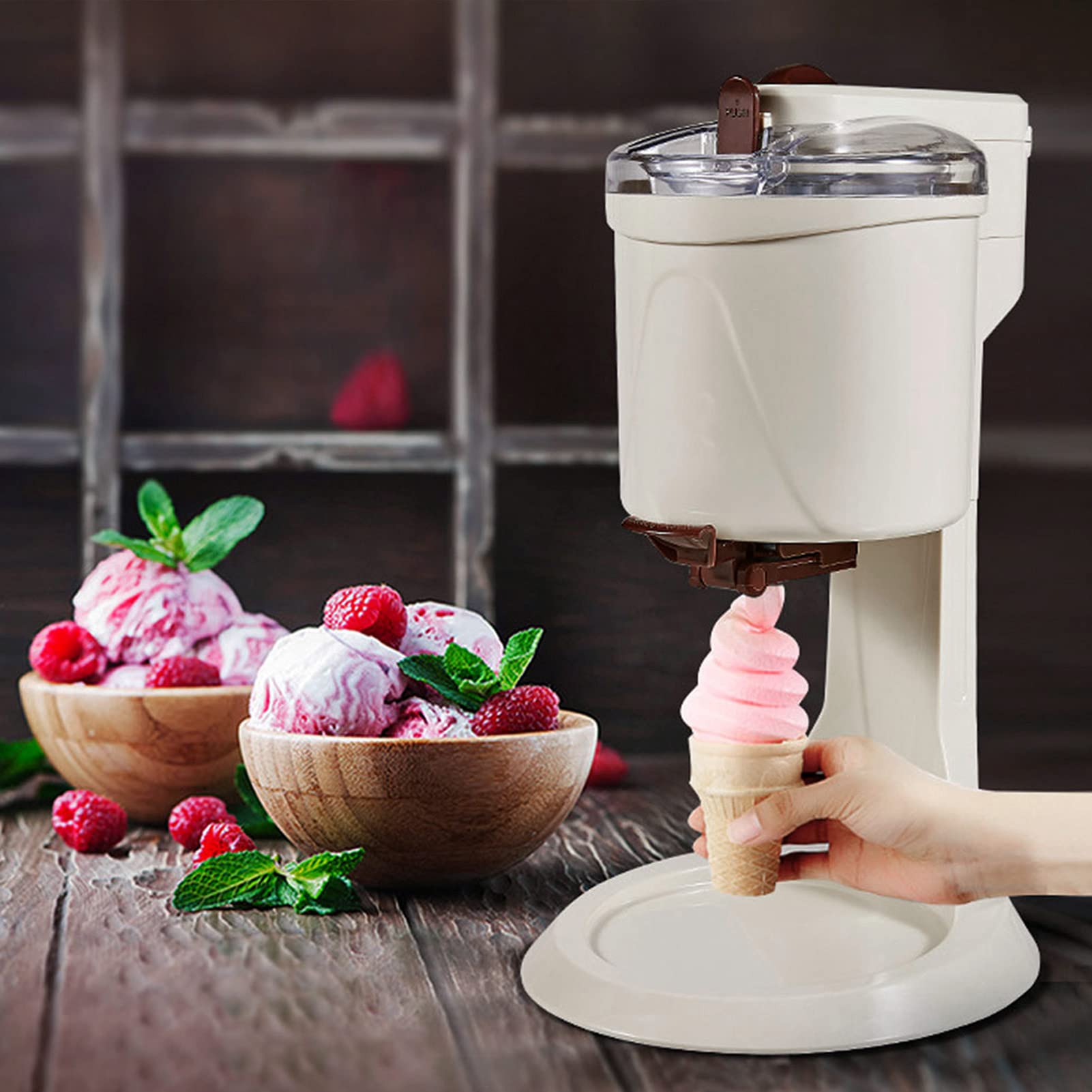 Electric Ice Cream Maker Machine - Large Capacity Fast Ice Cream, Frozen Yogurt & Sorbet Maker with Healthy Natural Fruits - Perfect for Summer Parties, Family Gatherings & Home Kitchen Use