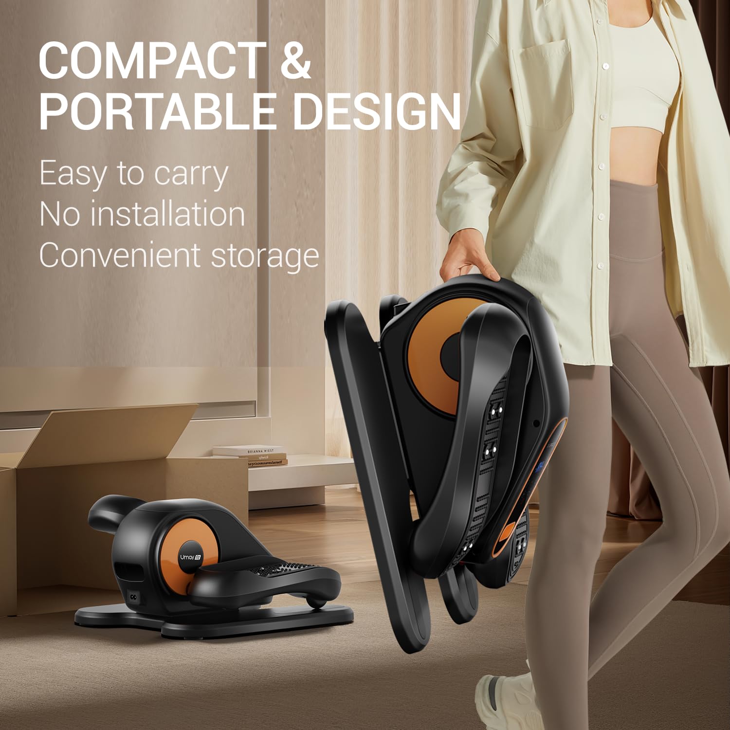 Under Desk Elliptical Machine - Quiet Electric Leg Exerciser for Seniors & Office Workers with 12 Speed Settings, Remote Control, Auto/Manual Modes | Home Office Fitness Equipment for Seated Workouts & Low-Impact Exercise