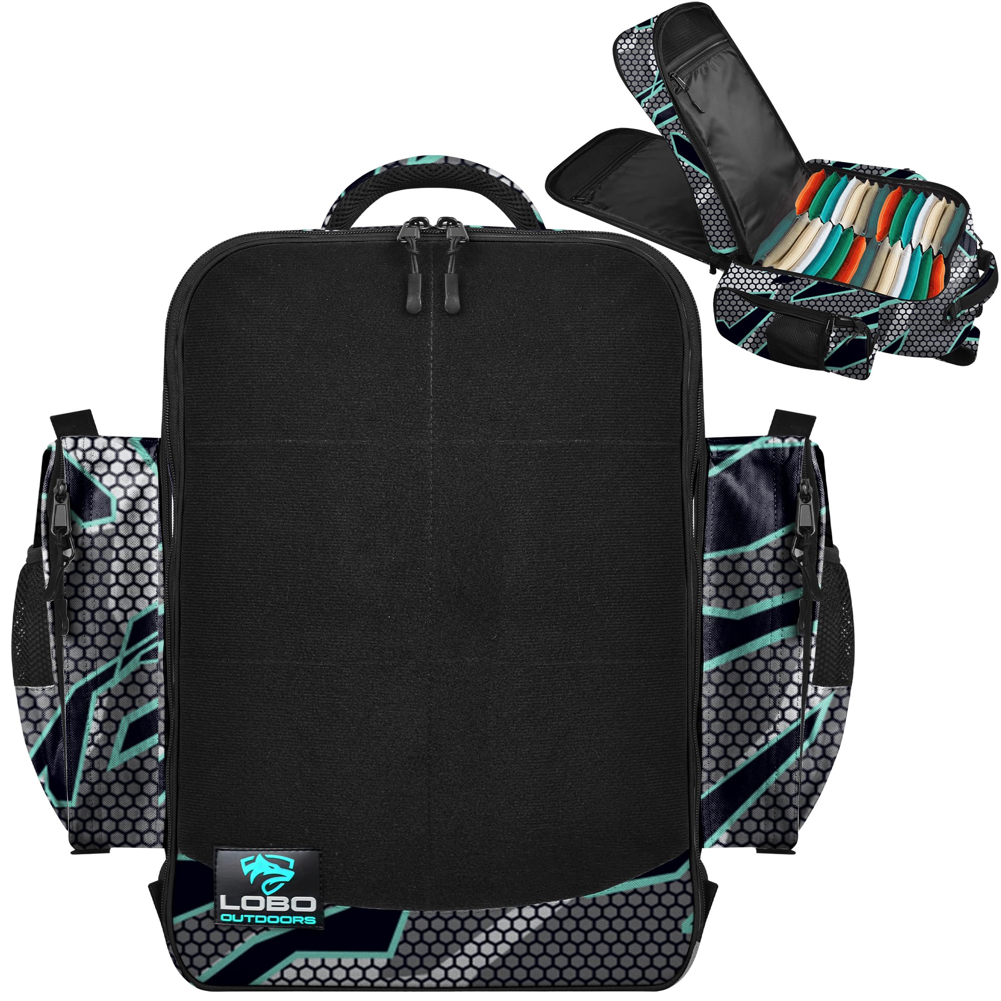 FIGHTSENSE Premium Cornhole Backpack - Holds 24 Bags with Multiple Pockets | Durable Carrying Case for Cornhole Bags | Perfect for Tailgating, Backyard Games & Outdoor Events