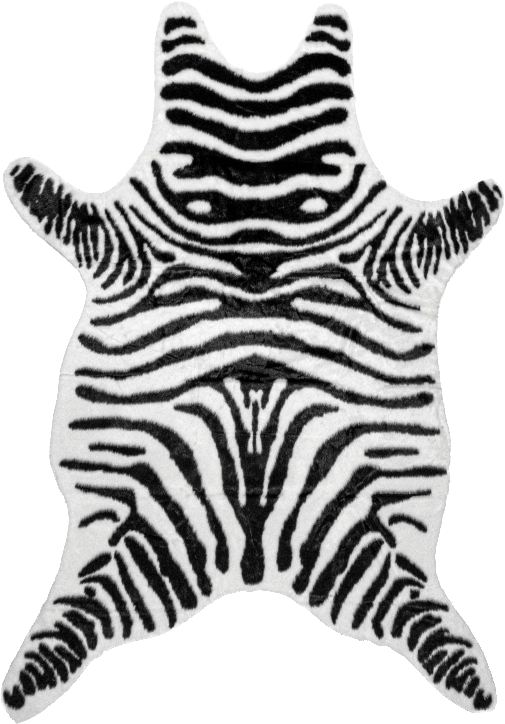 Clara Zebra Washable Rug - Soft & Durable Black and White Striped Area Rug for Living Room, Bedroom, Nursery | Pet & Kid Friendly Non-Slip Floor Mat | Home Decor & Playroom Essentials