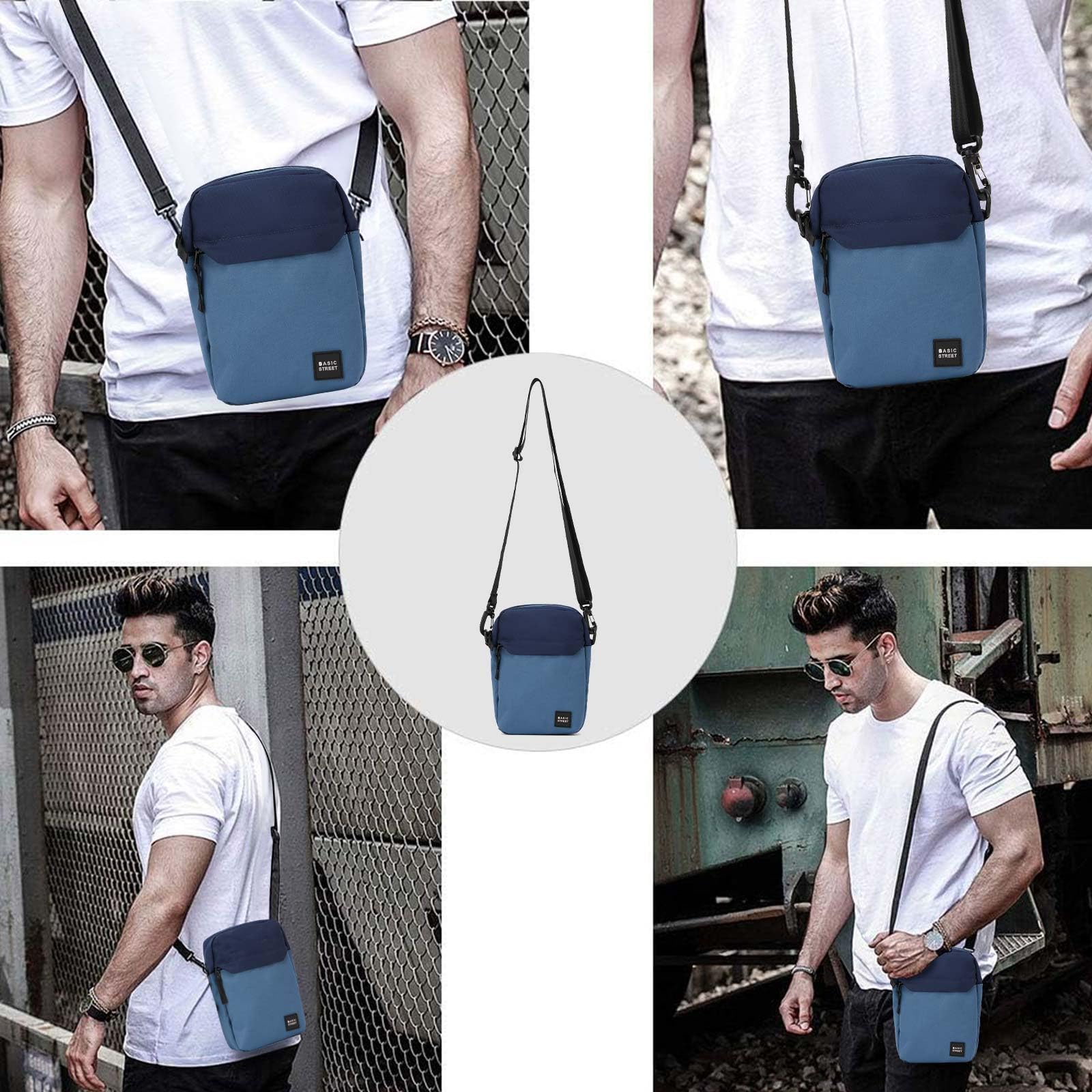 SEAFEW Mini Crossbody Bag for Men & Women - Small Messenger Shoulder Satchel Purse - Perfect for Travel, Work & Everyday Use