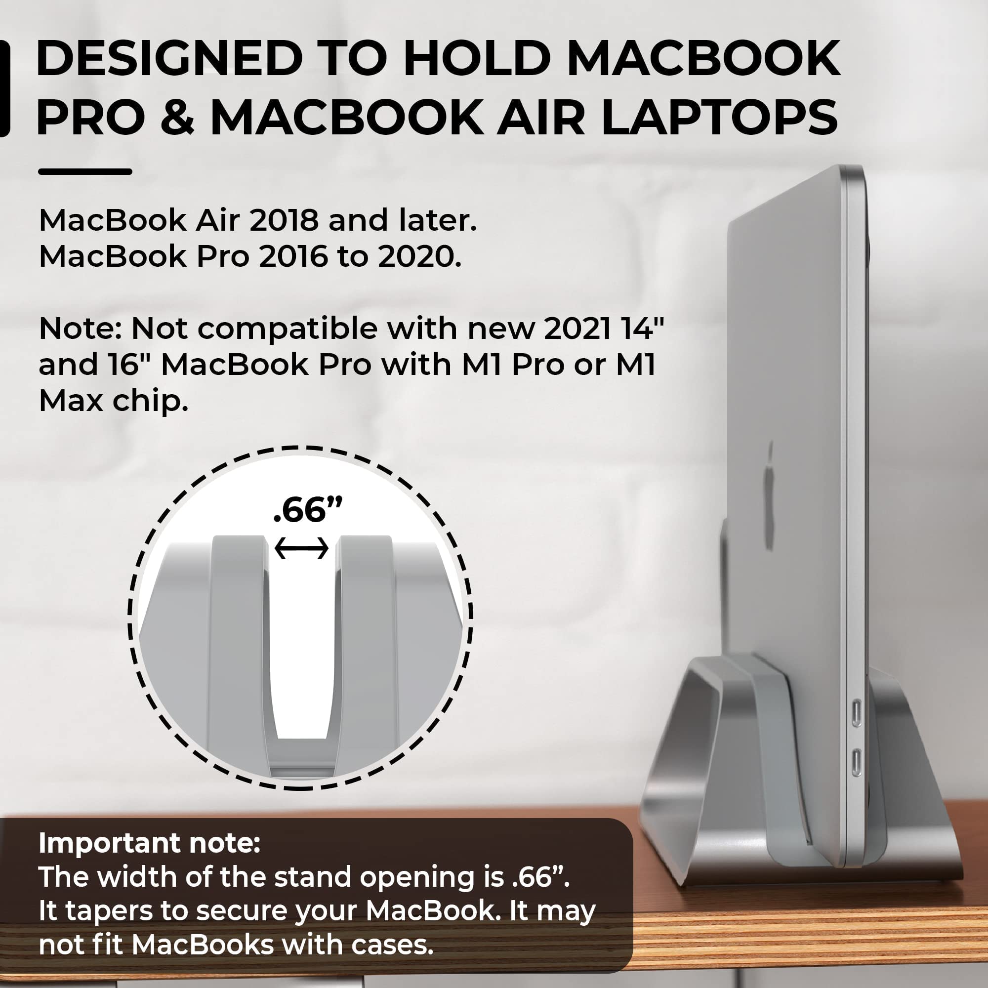 HumanCentric Space Gray Vertical Laptop Stand with USB-C Docking Station - Ergonomic Laptop Holder & Under-Desk Organizer with 87W Charger & HDMI Monitor Support - Perfect for Home Office & Workspace Setup