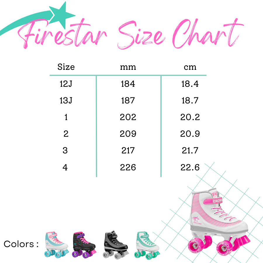 FireStar Youth Girls Roller Skates - Adjustable Quad Roller Skates for Kids Ages 5-12, Outdoor & Indoor Skating, Birthday Gifts for Girls (Pink) - Perfect for Rinks, Parks, and Birthday Parties