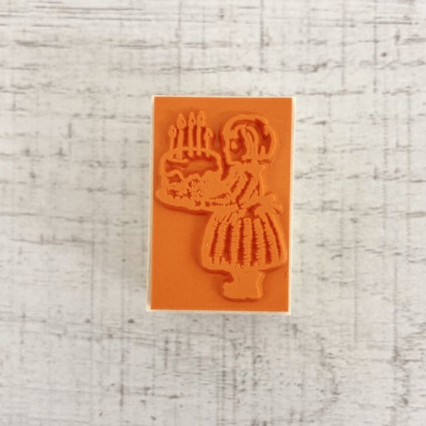 Krimgen Wooden Happy Birthday Rubber Stamp - Handmade DIY Craft Stamps for Greeting Cards, Scrapbooking & Gift Wrapping