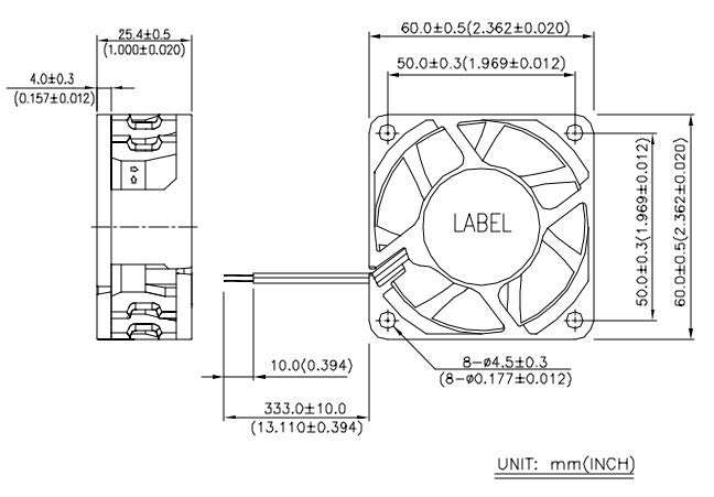 Delta AFB0612HH R00 60x60x25mm Ultra High Speed Cooling Fan - Perfect for PC Cooling, Server Racks & Electronic Enclosures