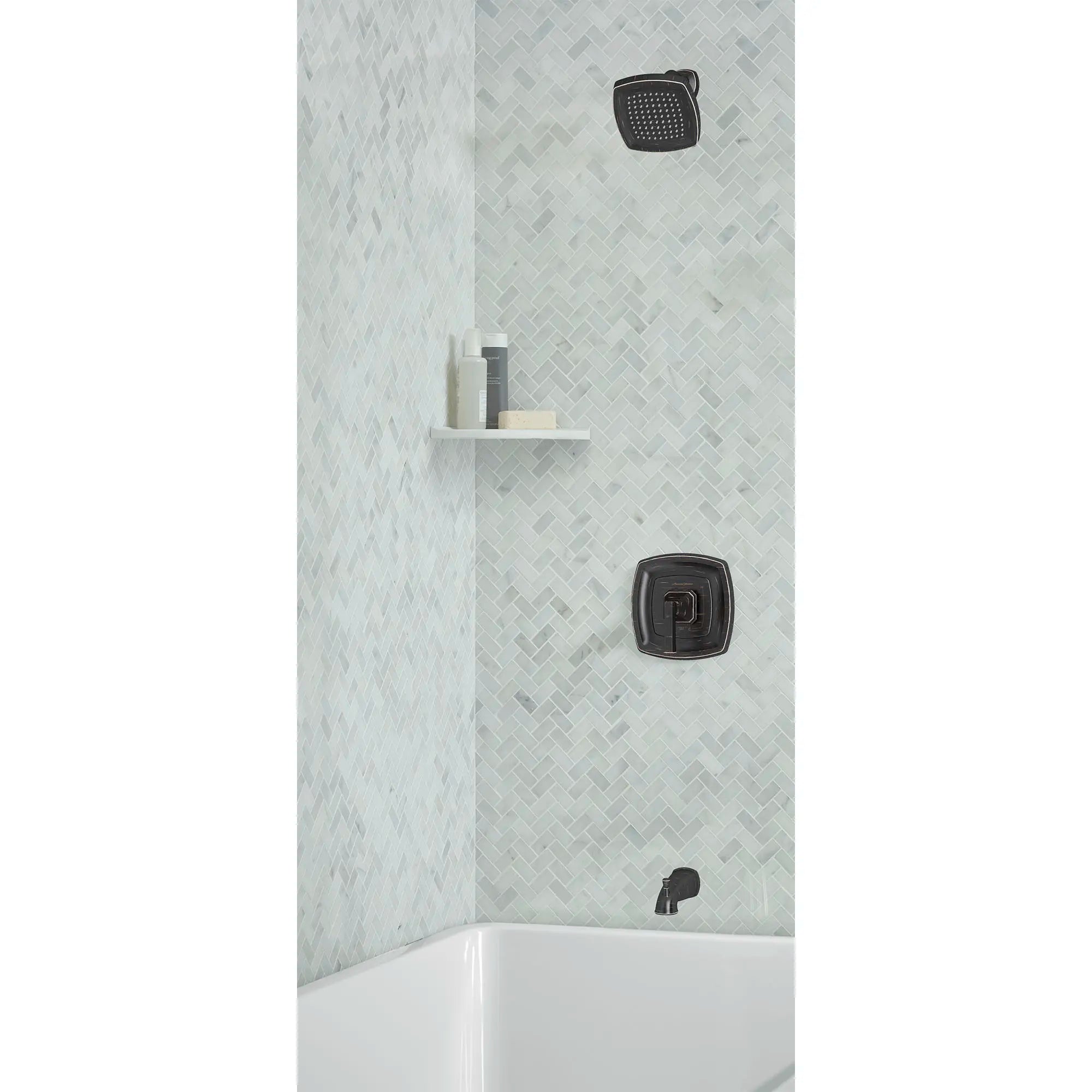 Crawford 2.5 GPM Tub and Shower Trim Kit with Showerhead - Double Ceramic Pressure Balance Cartridge & Lever Handle - Perfect for Bathroom Renovation and Modern Home Upgrade