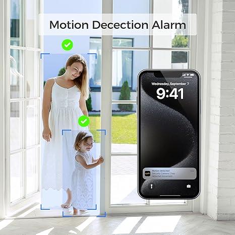 Arpha P160 2K WiFi Security Camera with PIR Human Detection, Sound Detection, Two-Way Talk, TF Card & Cloud Storage - Indoor/Outdoor Home Surveillance & Baby Monitor