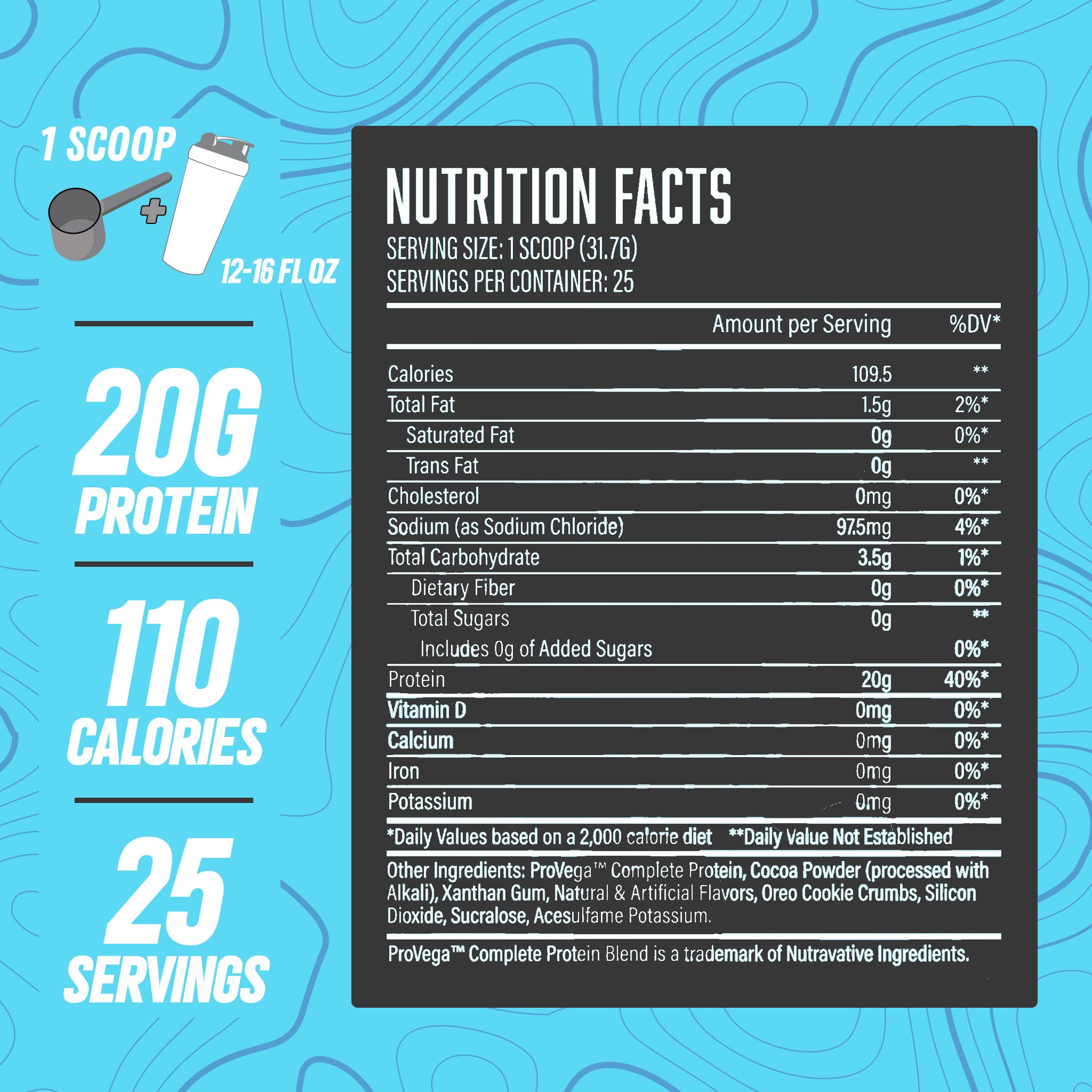 Huge Supplements Vegan Protein Powder - Cookies & Cream Flavor | Plant-Based Protein Powder with 20g Protein Per Serving | Ideal for Post-Workout Recovery & Muscle Building