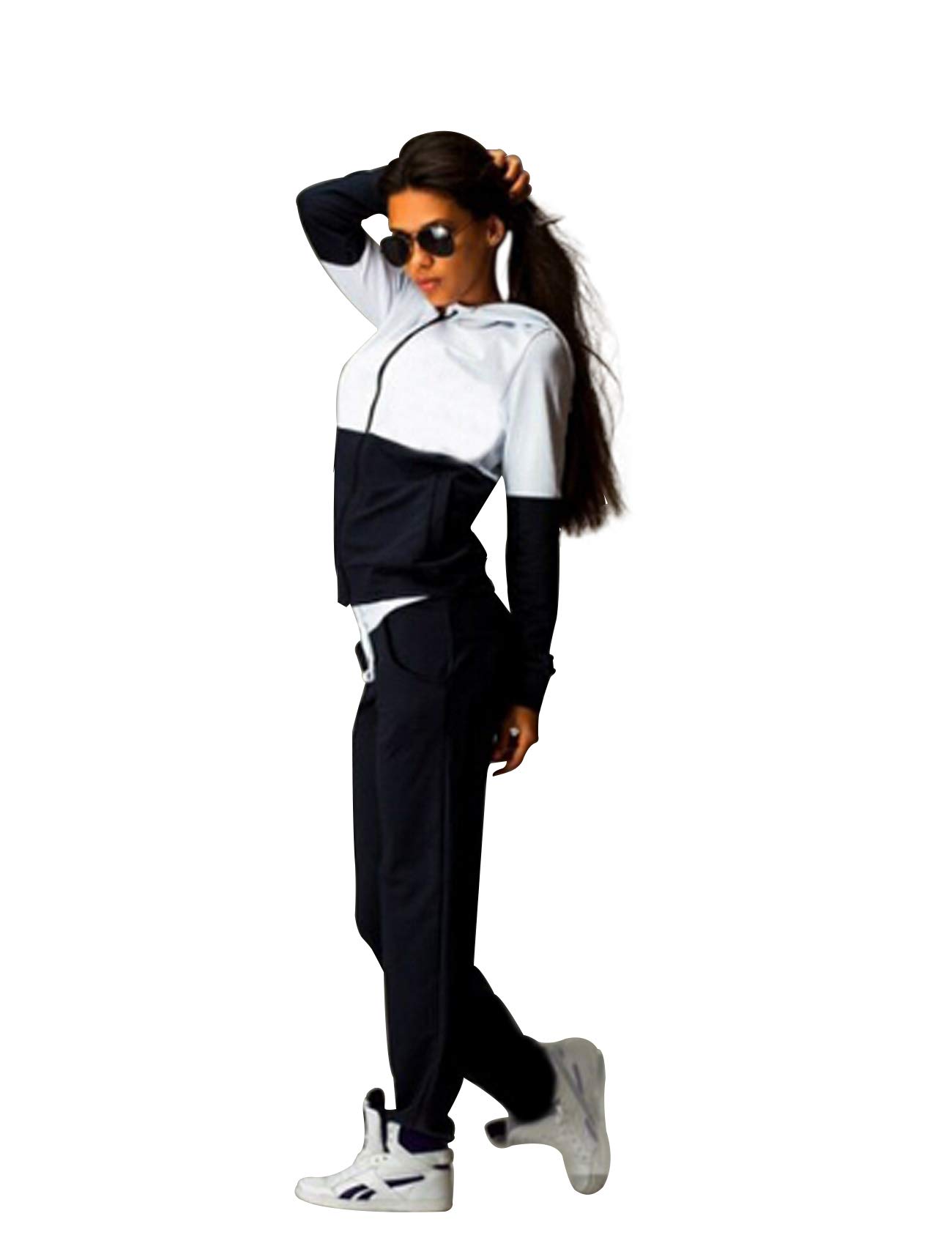 Women's Gym Hooded Fitness Workout Tracksuit Set - Lightweight Breathable Running Jogging Outfit for Yoga, Gym & Outdoor Sports