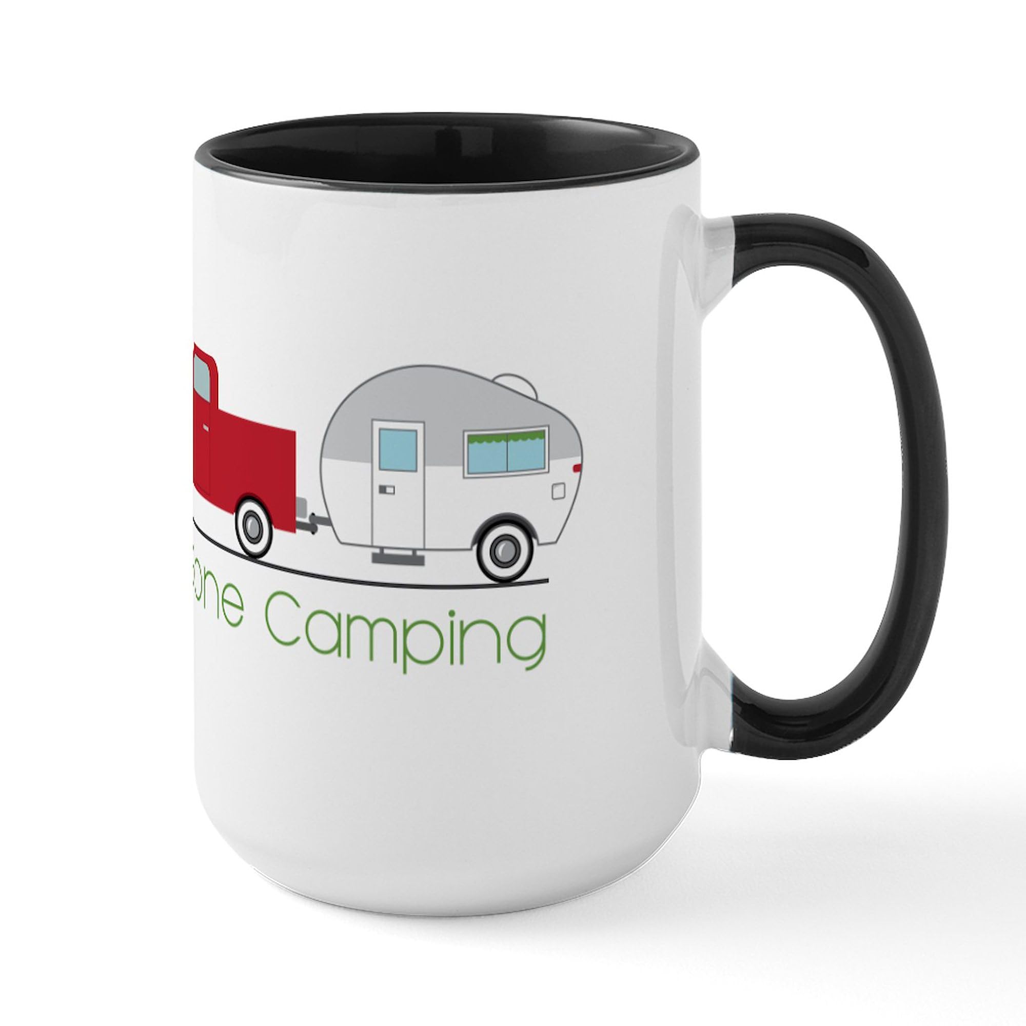 Gone Camping 15 oz Ceramic Coffee Mug (444ml) - Insulated Camping Mug for Hot & Cold Drinks - Perfect for Hiking, Backpacking & Outdoor Adventures