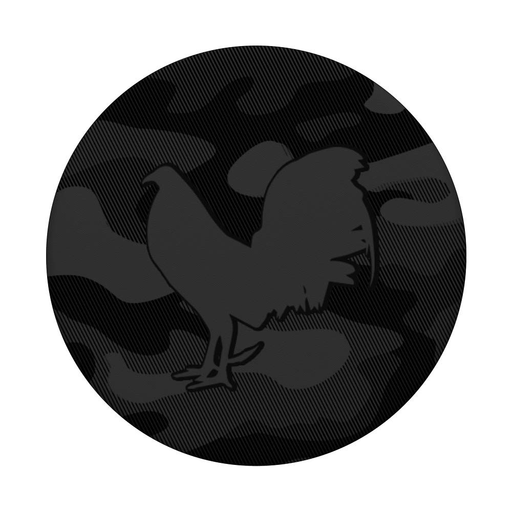 Camo Game Fowl Enthusiast Rooster PopSockets PopGrip - Interchangeable Phone & Tablet Grip for Hunting, Outdoor Adventures & Farm Life