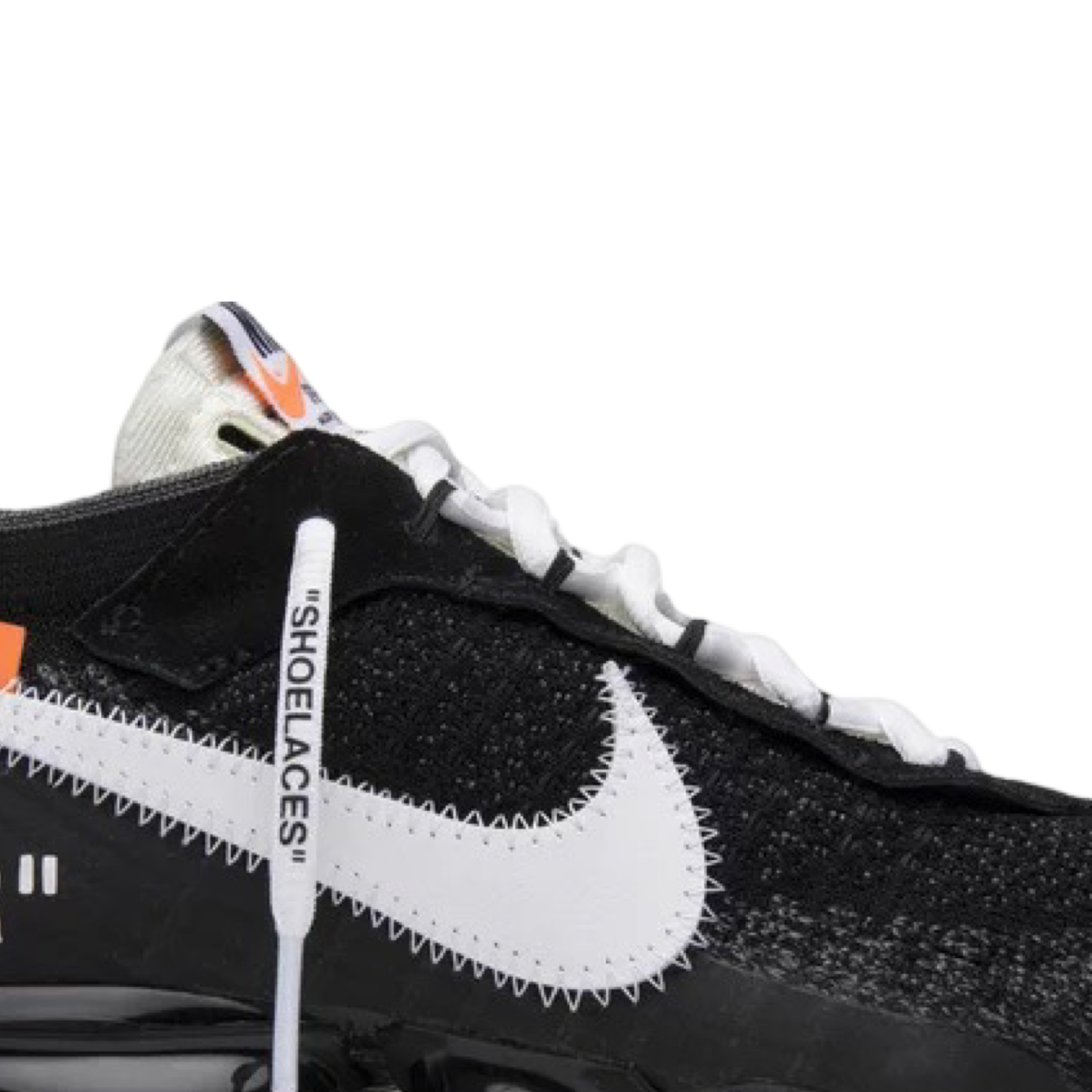 Off White x Nike Air Max VaporMax FK Flyknit Sneakers - Black & White Clear Sole - Running, Gym & Streetwear Fashion
