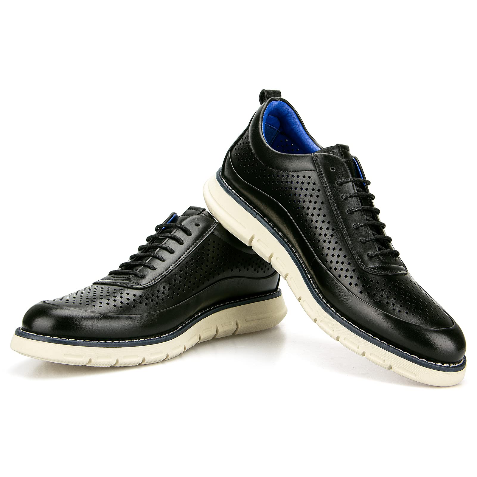 JITAI Men's Oxford Dress Shoes - Classic Lace Up Formal & Casual Leather Shoes for Business, Office, Wedding & Daily Wear