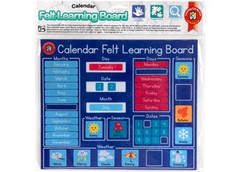 Educational Felt Learning Board Calendar for Kids - Interactive Daily & Monthly Planner for Preschool, Homeschool, and Classroom Activities