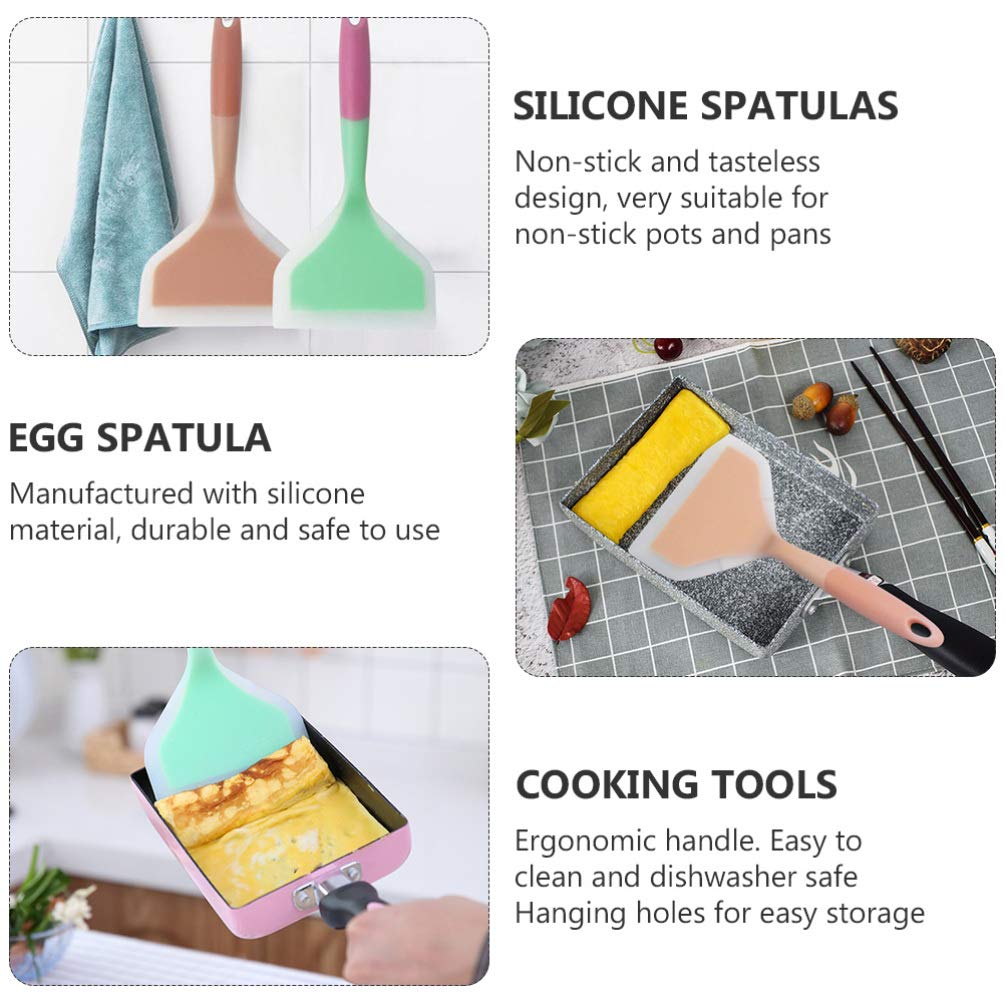 DOITOOL 2-Pack Silicone Fish Spatulas - Heat-Resistant Kitchen Cooking Utensils for Flipping, Scraping & Serving - Non-Stick Safe for Pans - Perfect for Grilling, Baking & Home Kitchen Use