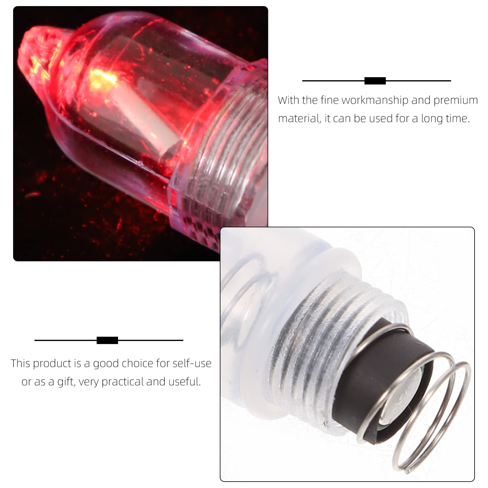 Balacoo 5PCS Fishing Signal Light with Bite Alarm - Deep Drop Fishing LED Lights for Squid & Fish Attraction - Electronic Bite Indicator & Warning Light for Night Fishing | Perfect for Saltwater, Freshwater & Ice Fishing Scenarios