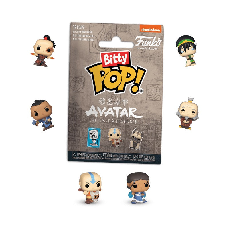 Bitty Pop! Avatar The Last Airbender Blind Box Collectible Figures - Mystery Mini Vinyl Toys for Fans & Collectors - Perfect for Display, Gifts, and Themed Parties