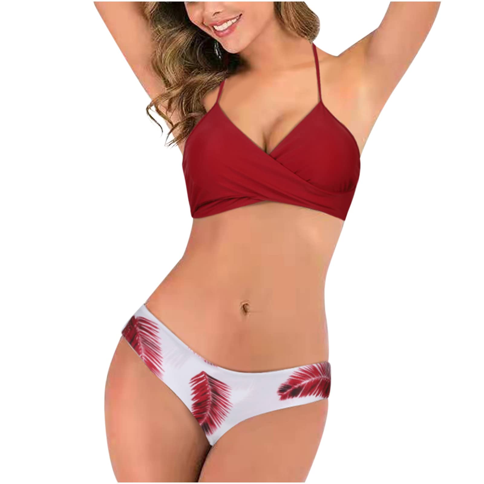 Trendy Women's Bikini Swimsuits 2024 - Sexy 2 Piece Brazilian Tankini Bathing Suit with High Waist & Split Design for Beach, Pool & Summer Vacations