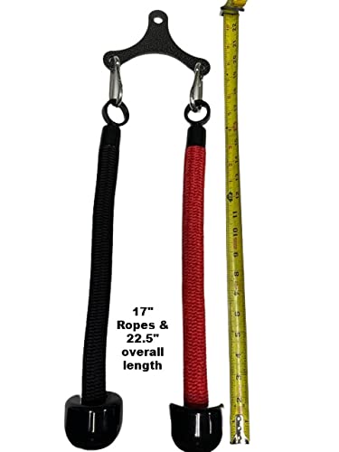 TRD Extreme Dynamic Tricep Rope Cable Attachment for Gym Yoke - Heavy Duty Rope Cable Machine Accessory - Live Motion Tricep Pushdown Equipment - Unleashed Tricep Workout Tool - Perfect for Home & Commercial Gym Strength Training