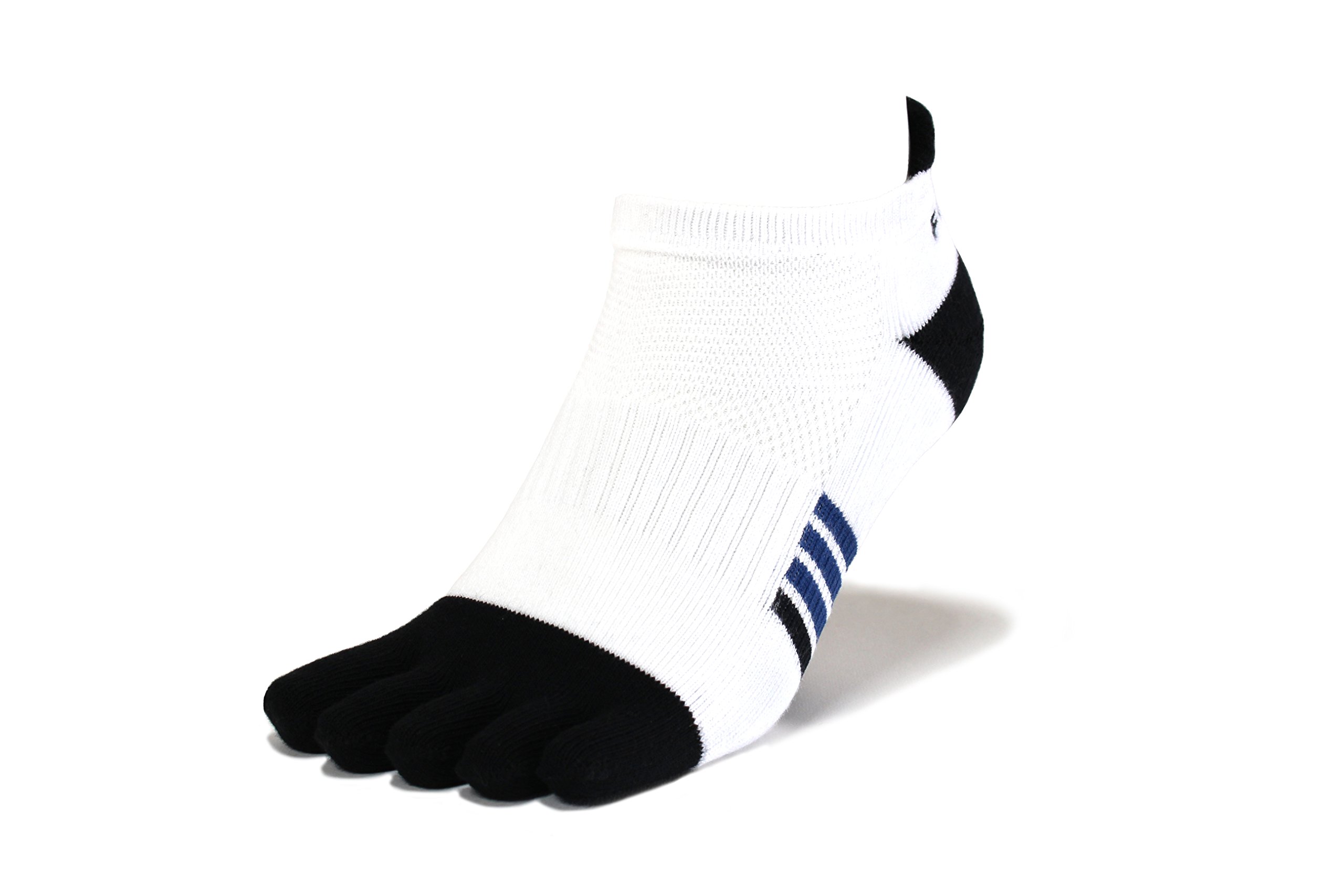 Breathable Cotton Terry Mesh Toe Socks for Running, Sports & Golf - No Show Ankle Crew Socks with Five Finger Design - Perfect for Athletic Activities, Workouts & Outdoor Sports