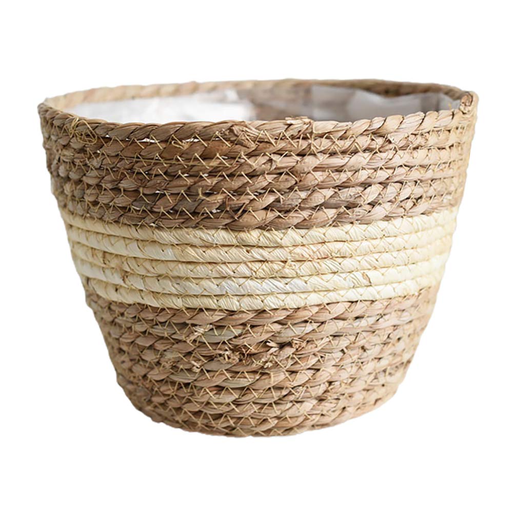 ABOOFAN Woven Storage Basket - Laundry Hamper, Nursery Organizer, Straw Planter Bin for Toys, Books & Clothes | Perfect for Home, Office & Kids Room Organization