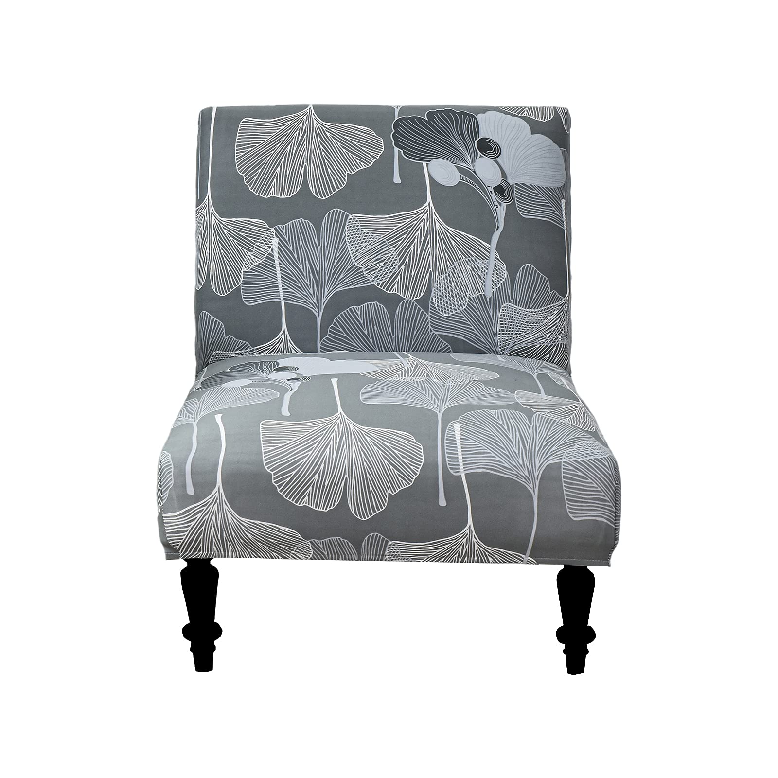 Eco-Friendly Removable Washable Armless Chair Slipcover - Printed Accent Chair Cover for Living Room, Dining Room, Hotel - Furniture Protector for Sofa, Slipper Chairs & Home Decor