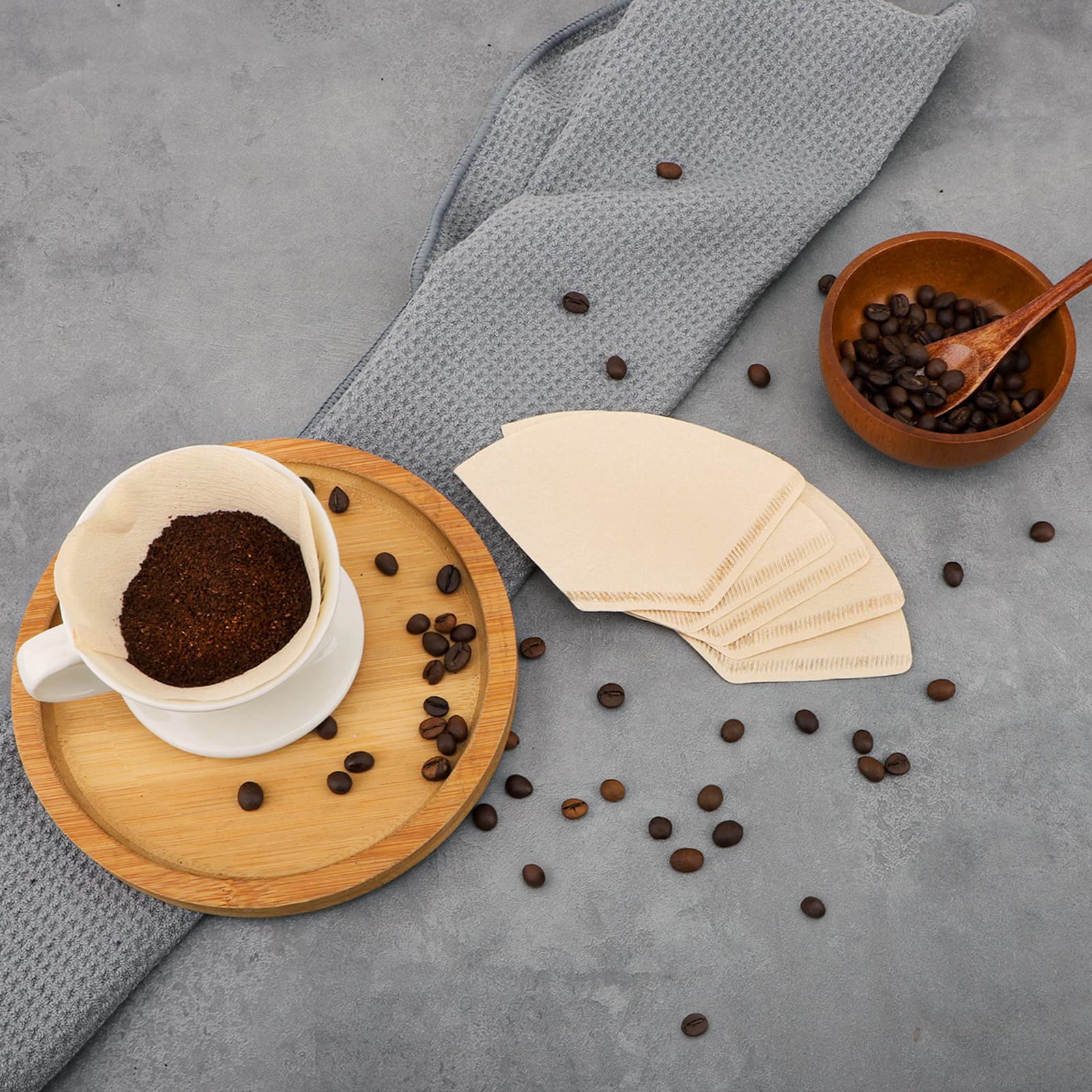 Segarty #1 Coffee Cone Filters, 100 Count - Unbleached Natural Brown Paper for 1-2 Cup Pour Over Coffee Makers - Compatible with Most Drippers & Brewers - Perfect for Home, Office & Cafetera Use