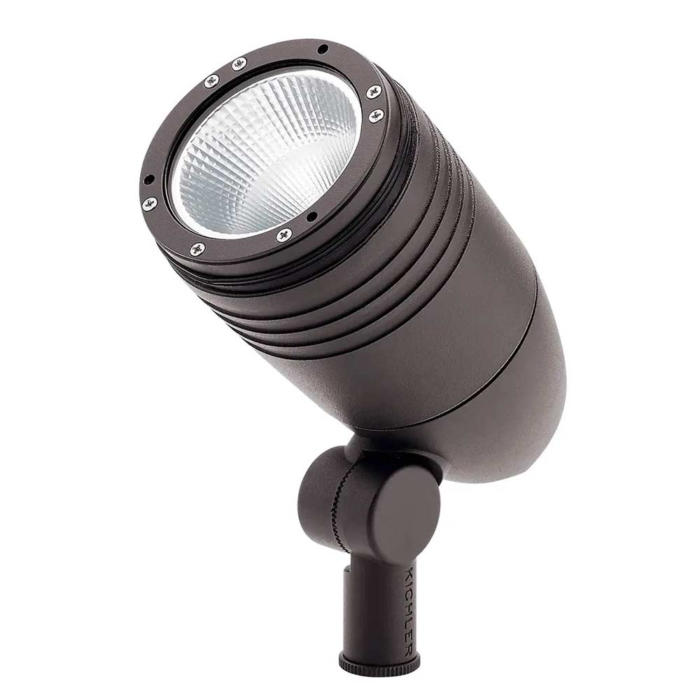 120V Large Integrated Spot Light, 3000K Warm White, 33 Degree Beam Angle, Textured Architectural Bronze Finish - Perfect for Outdoor Landscape Lighting, Patio, and Garden Decor