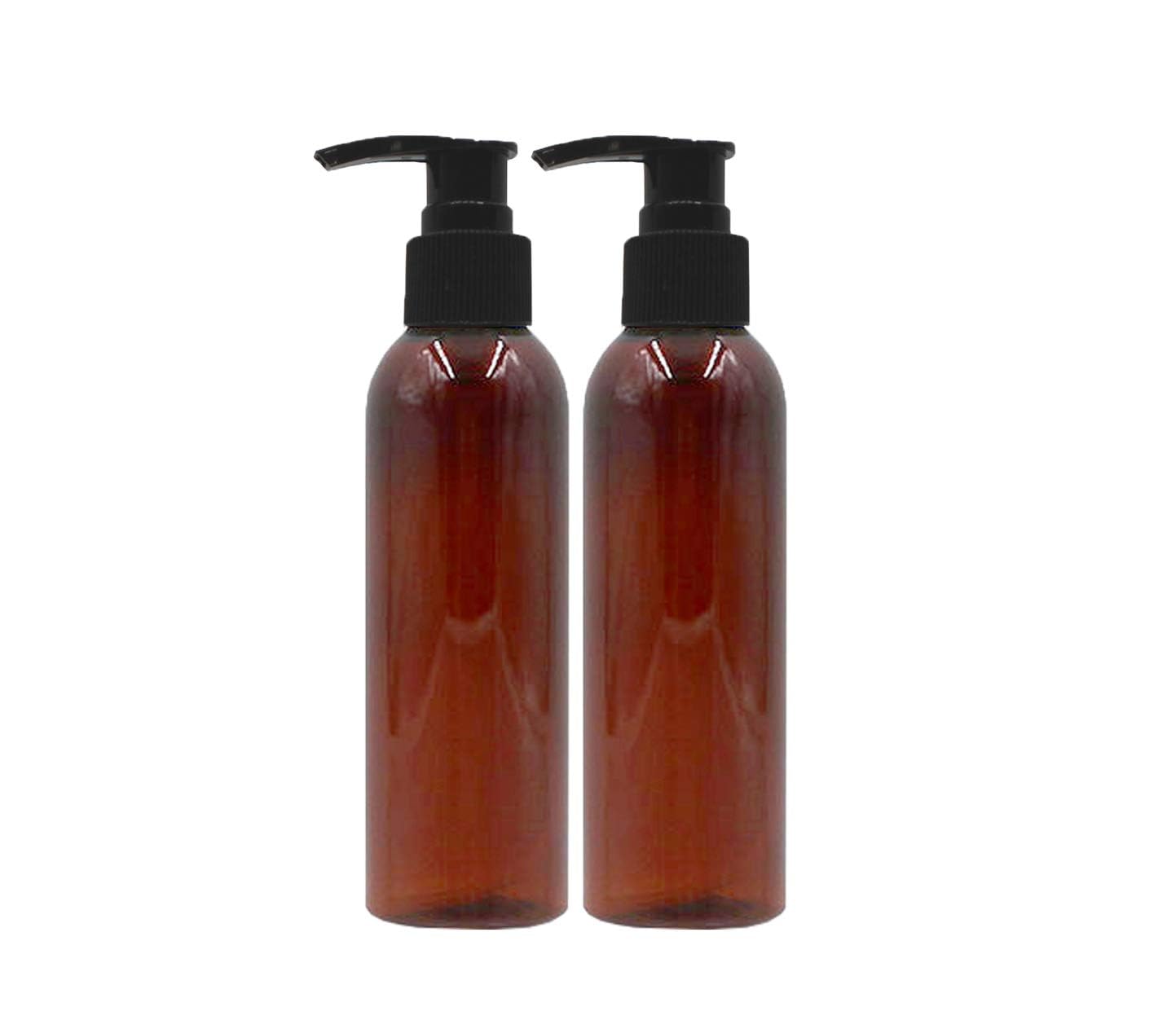 200ml Amber Glass Pump Bottles for DIY Cosmetics - Sun Proof & Oxidation Resistant - Ideal for Shampoo, Conditioner, Body Wash, Toner & Essential Oils (6-Pack, Black Pump) - Perfect for Home Beauty Products & Natural Remedies Storage
